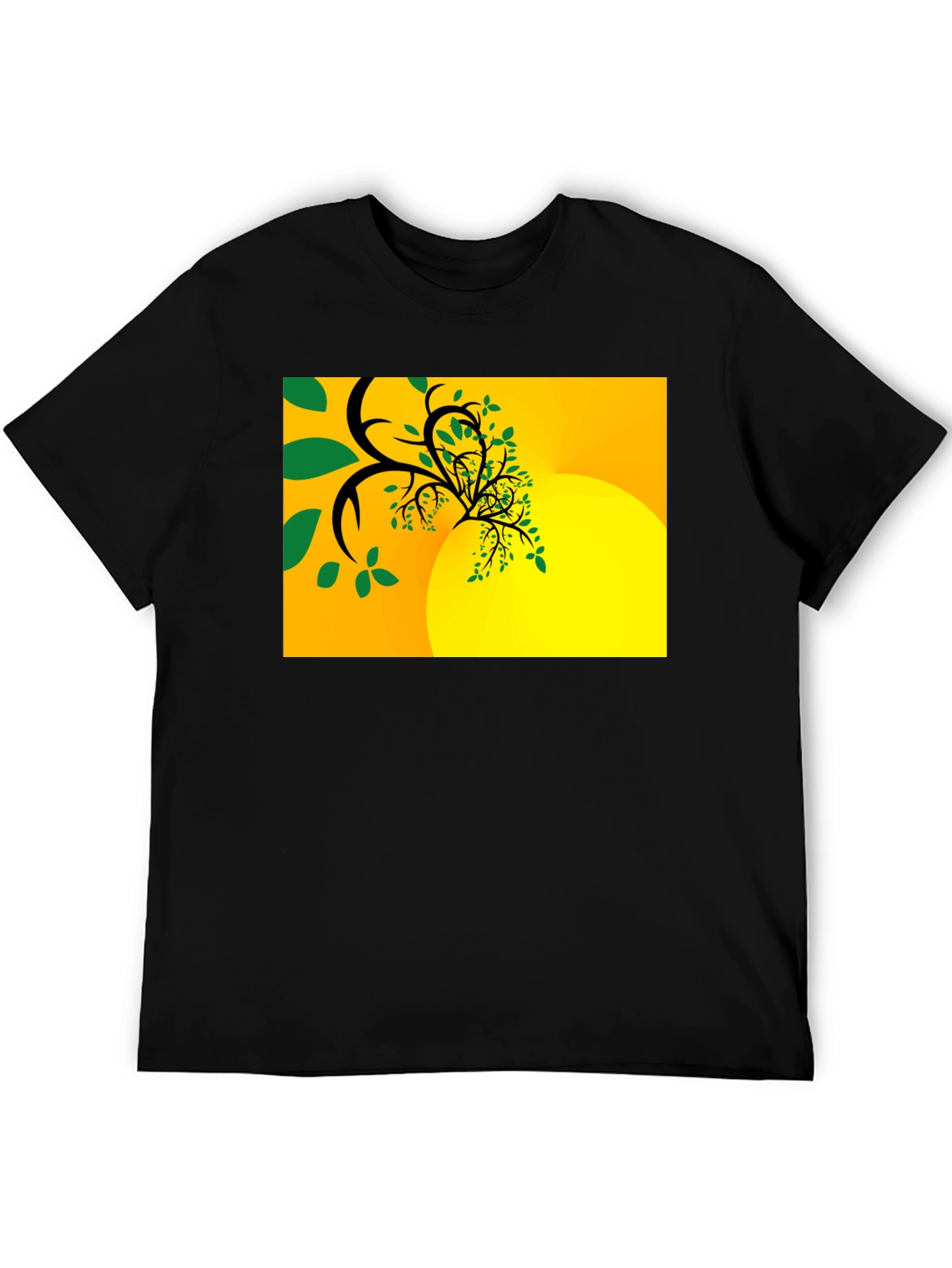 Abstract Tree Graphic Black Tee