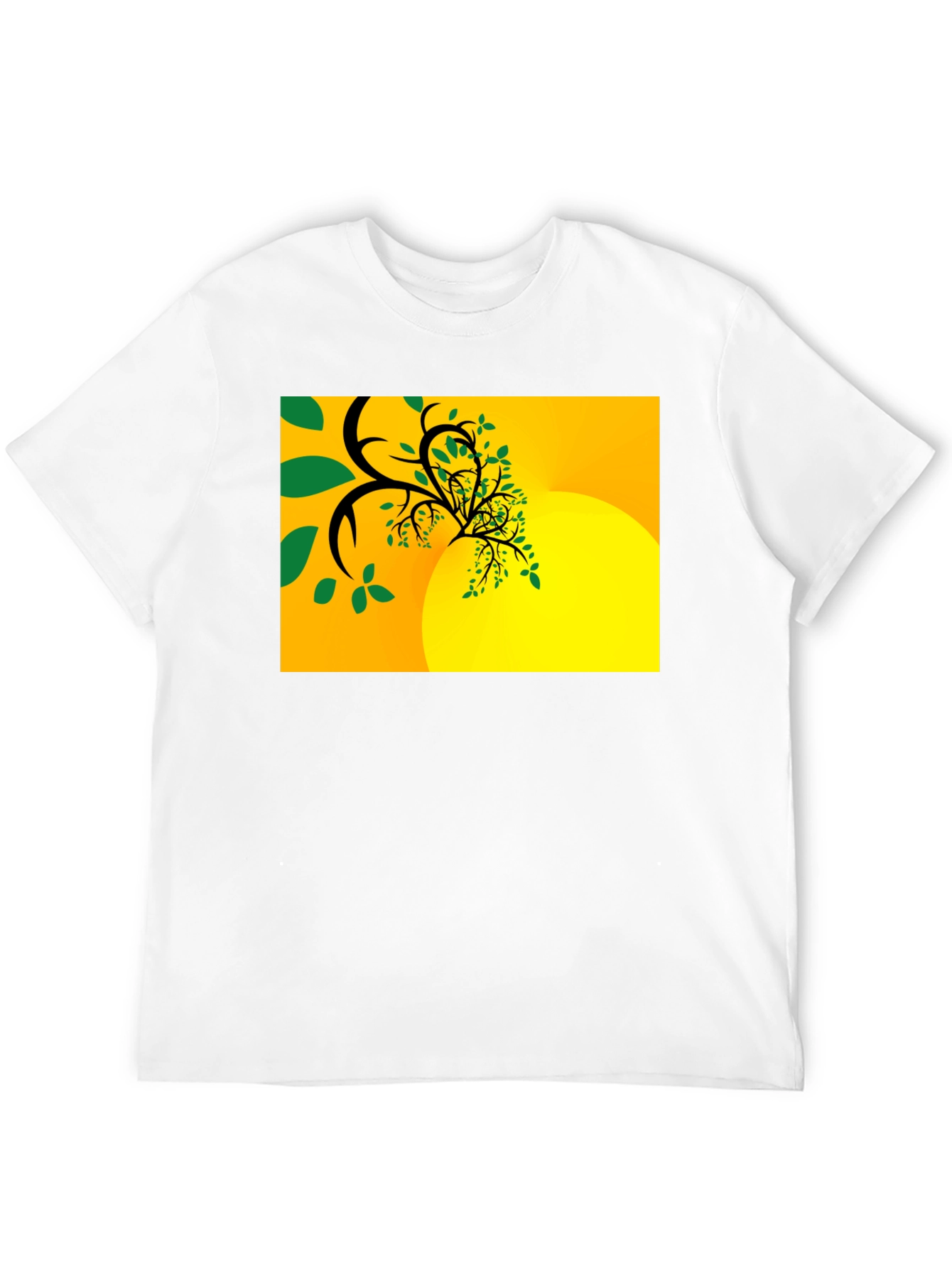 Abstract Tree Graphic Black Tee