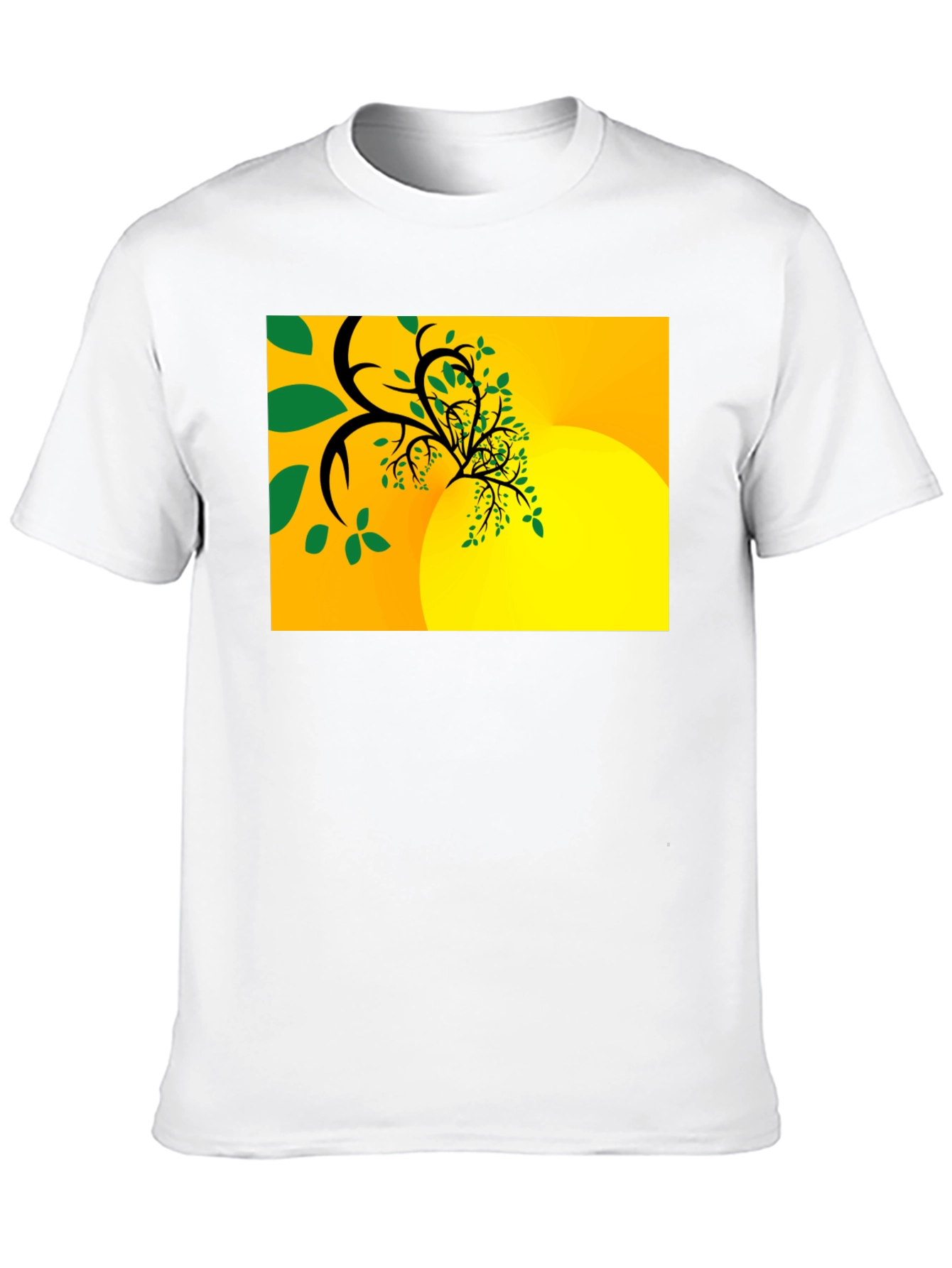 Abstract Tree Graphic Black Tee