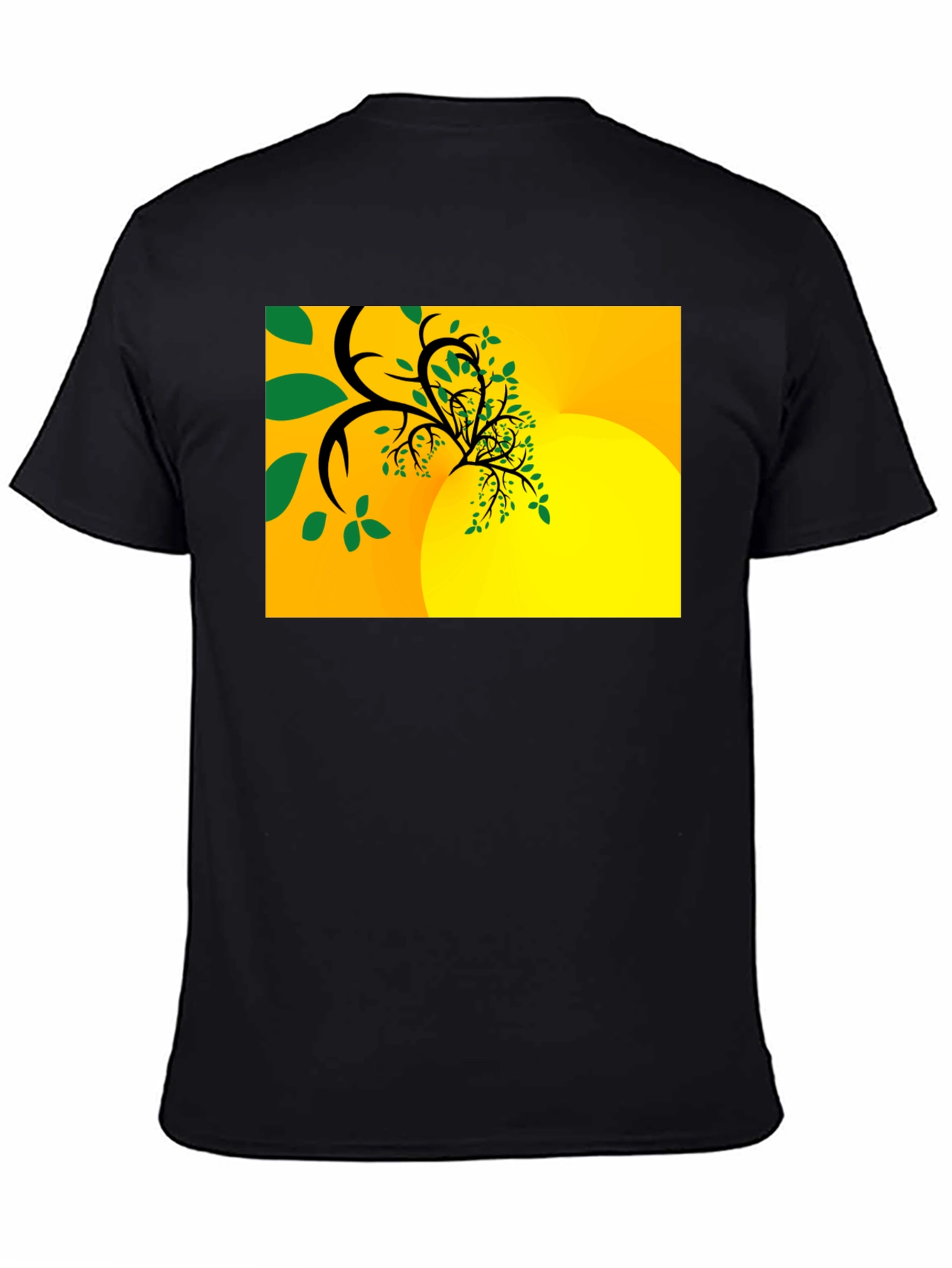 Abstract Tree Graphic Black Tee