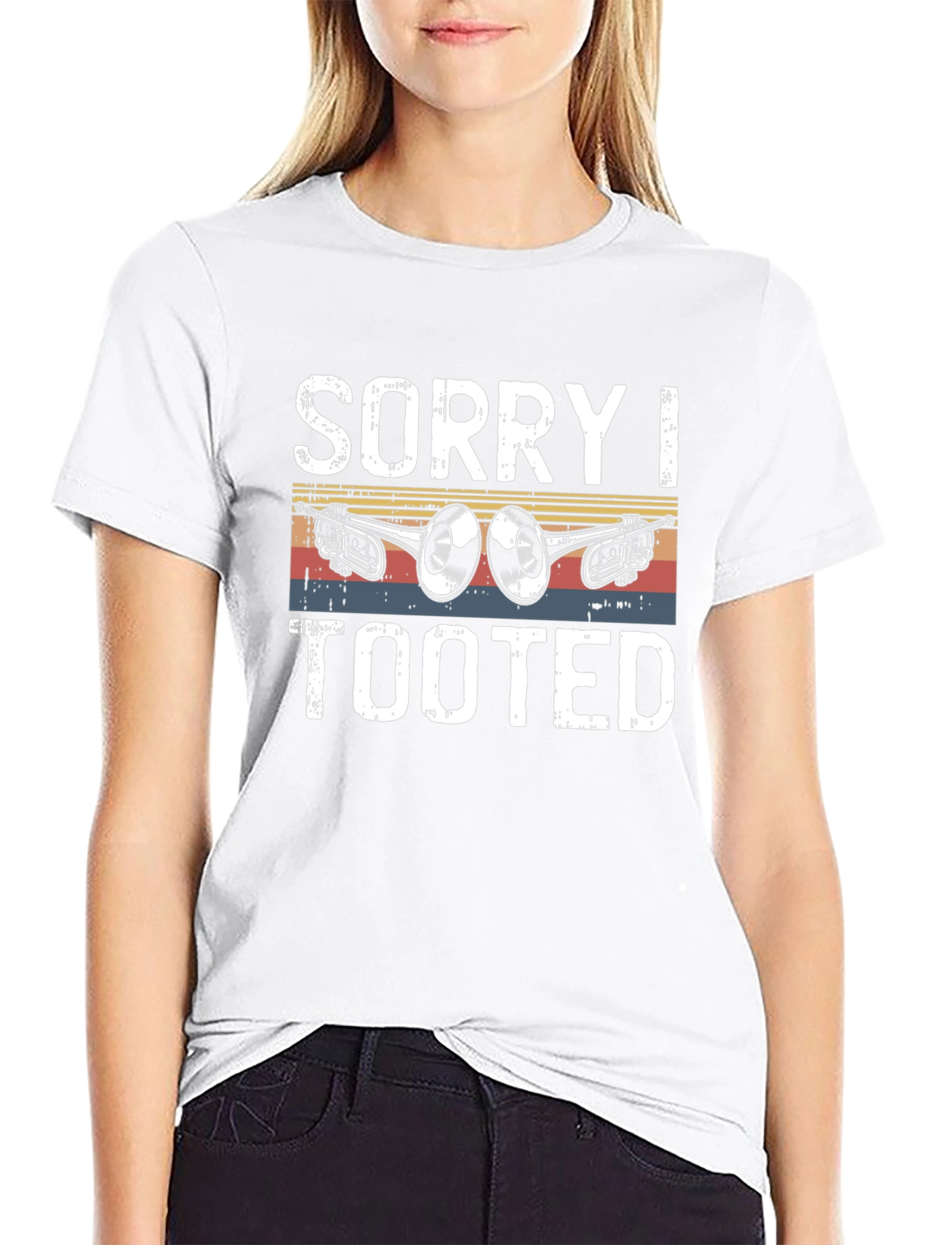 Sorry I Tooted T-Shirt Funny Trumpet Tee