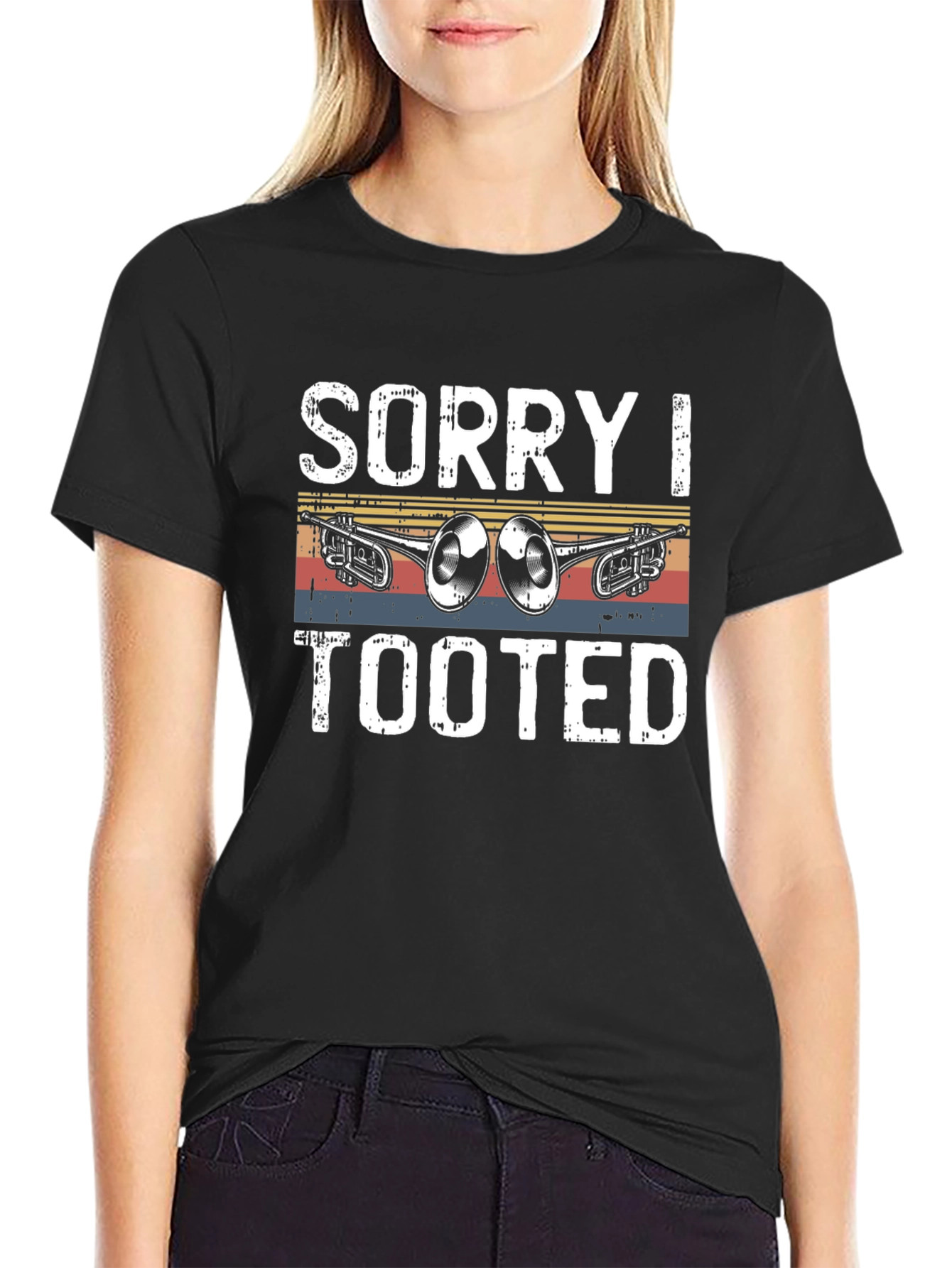 Sorry I Tooted T-Shirt Funny Trumpet Tee
