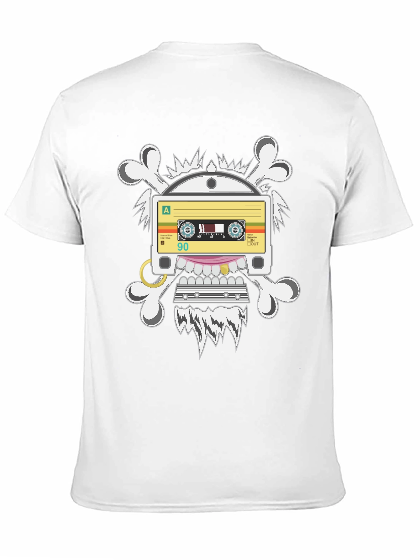 Cassette Tape Skull Graphic T-Shirt