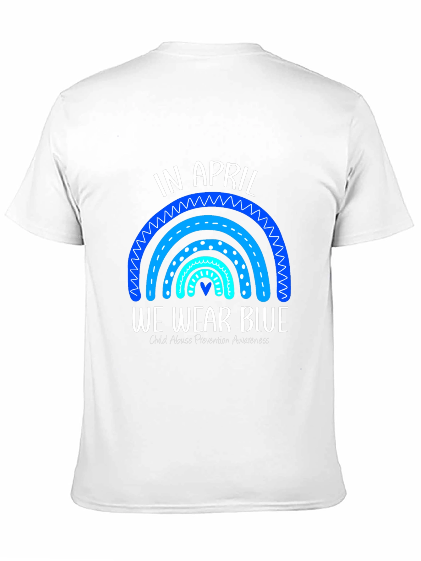In April We Wear Blue Child Abuse Awareness T-Shirt