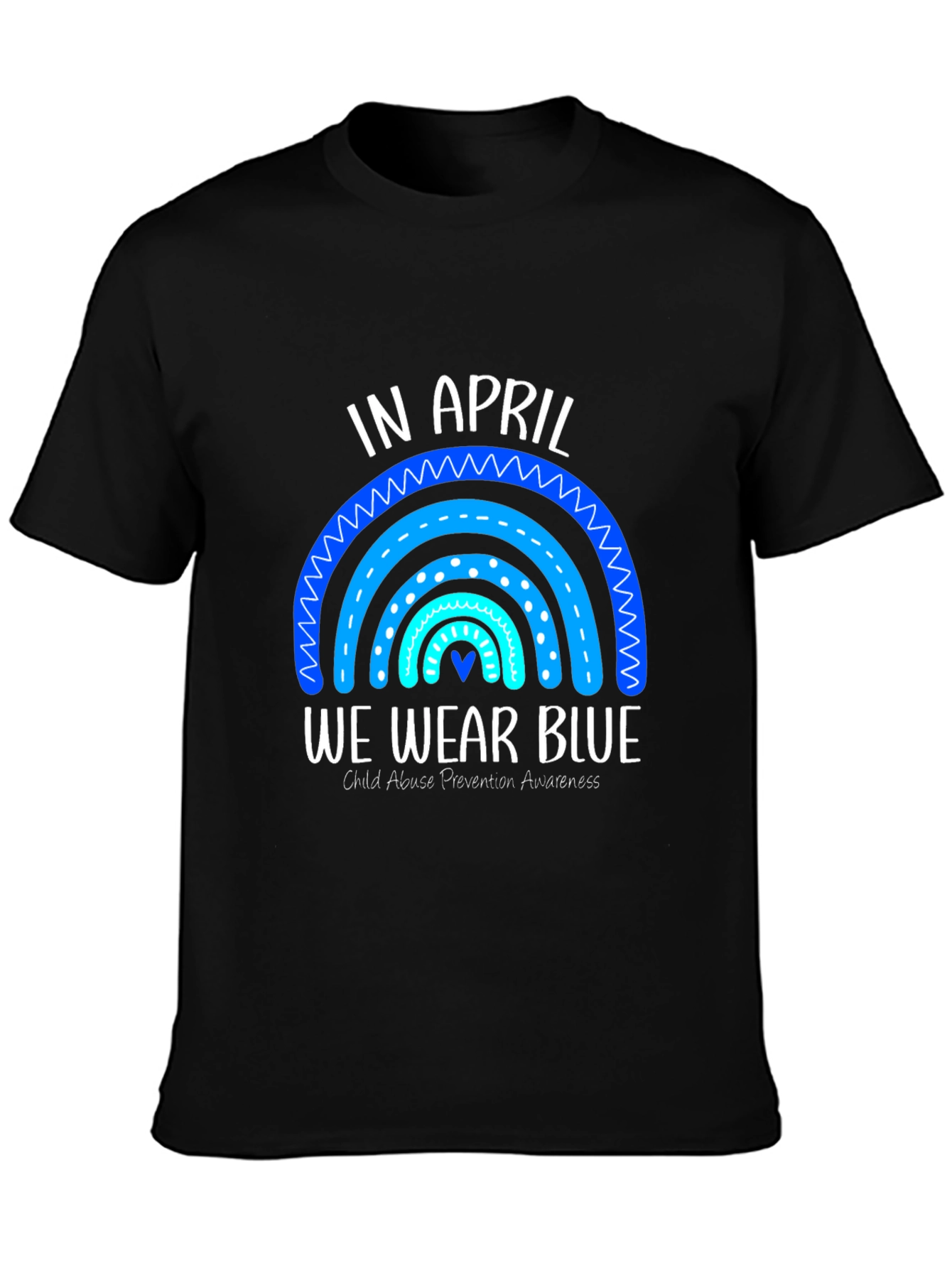 In April We Wear Blue Child Abuse Awareness T-Shirt