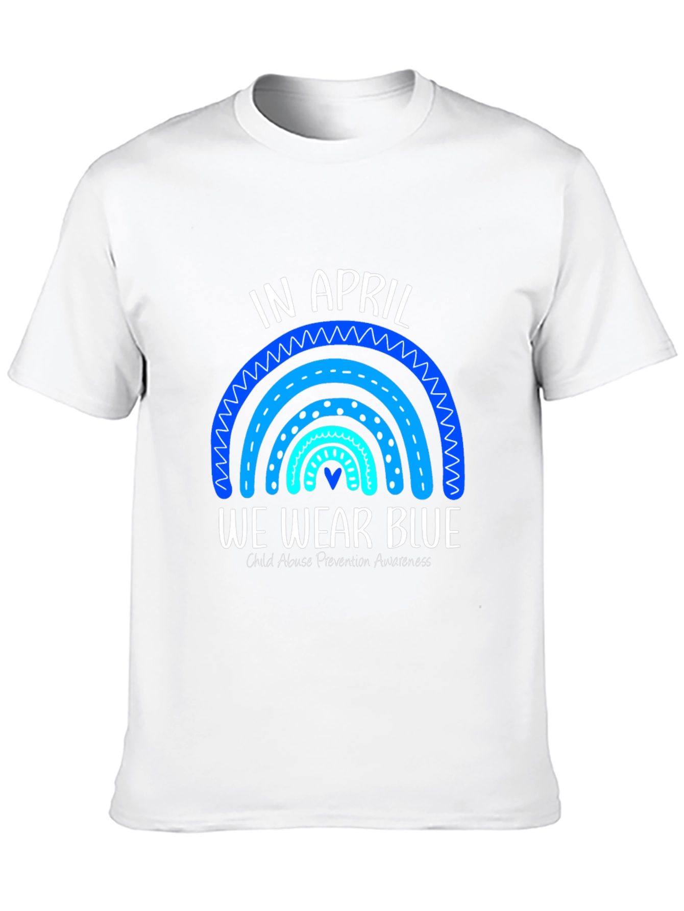 In April We Wear Blue Child Abuse Awareness T-Shirt