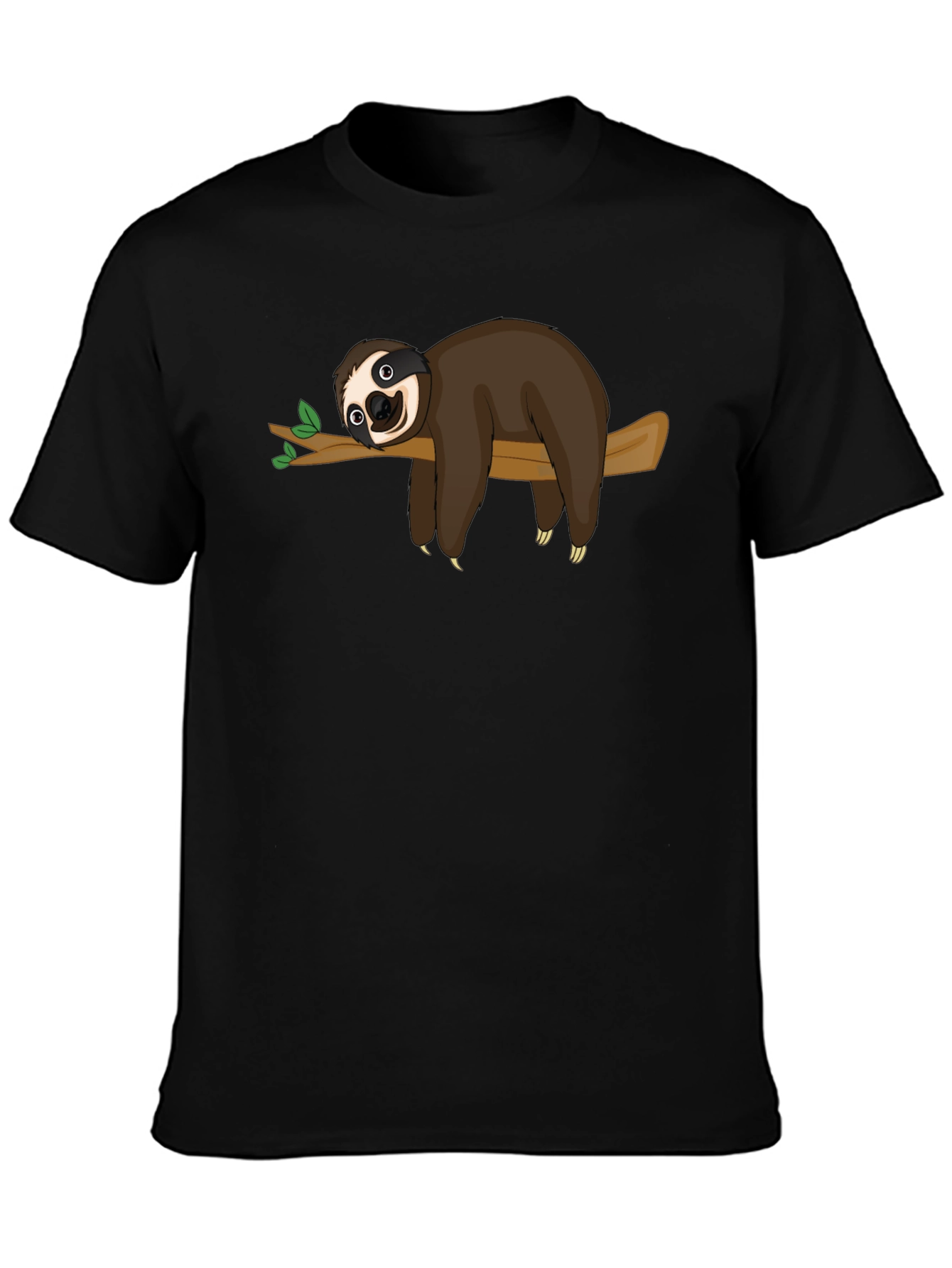 Sloth on Branch Graphic T-Shirt - Relaxed Style
