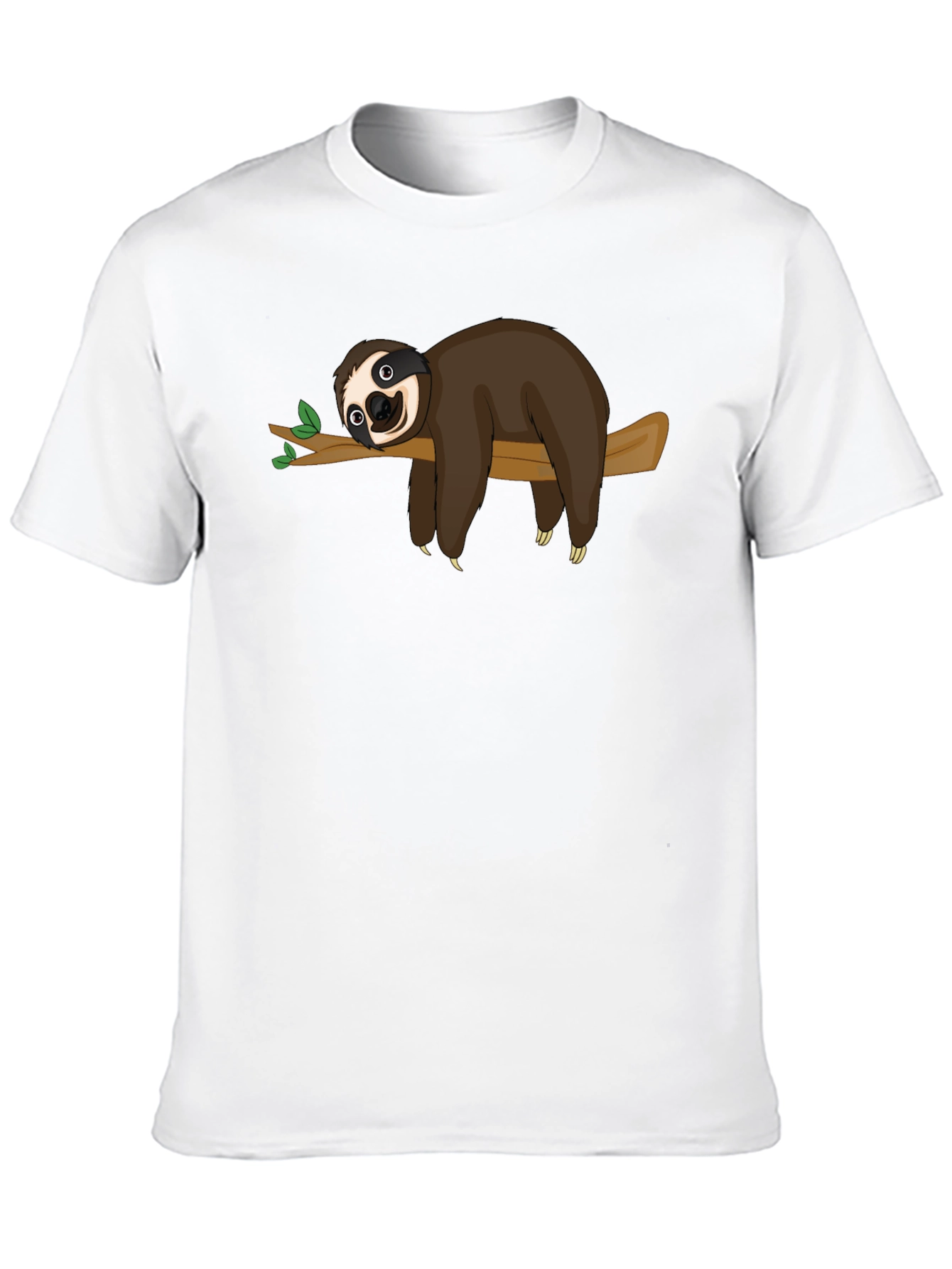 Sloth on Branch Graphic T-Shirt - Relaxed Style