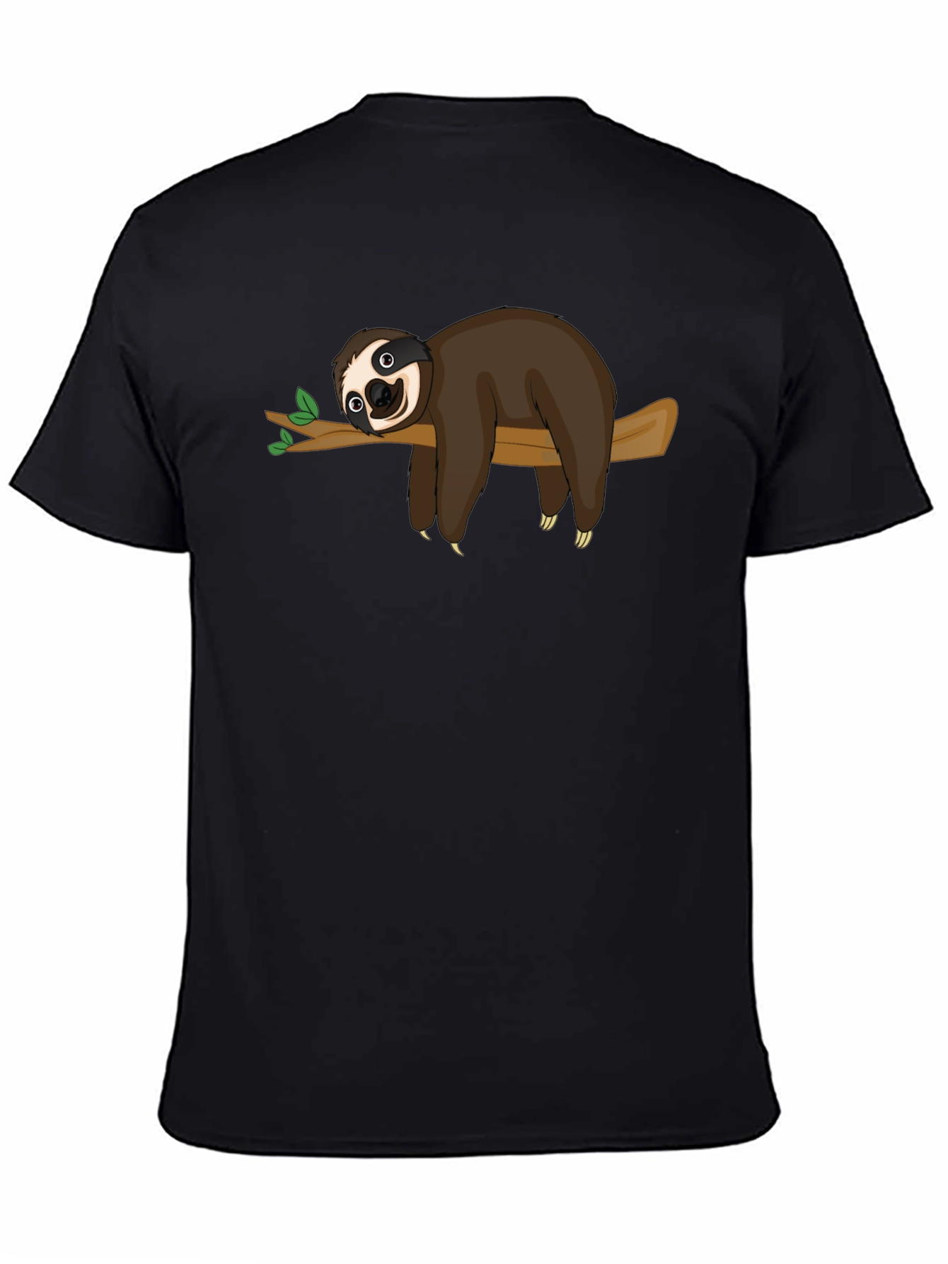 Sloth on Branch Graphic T-Shirt - Relaxed Style
