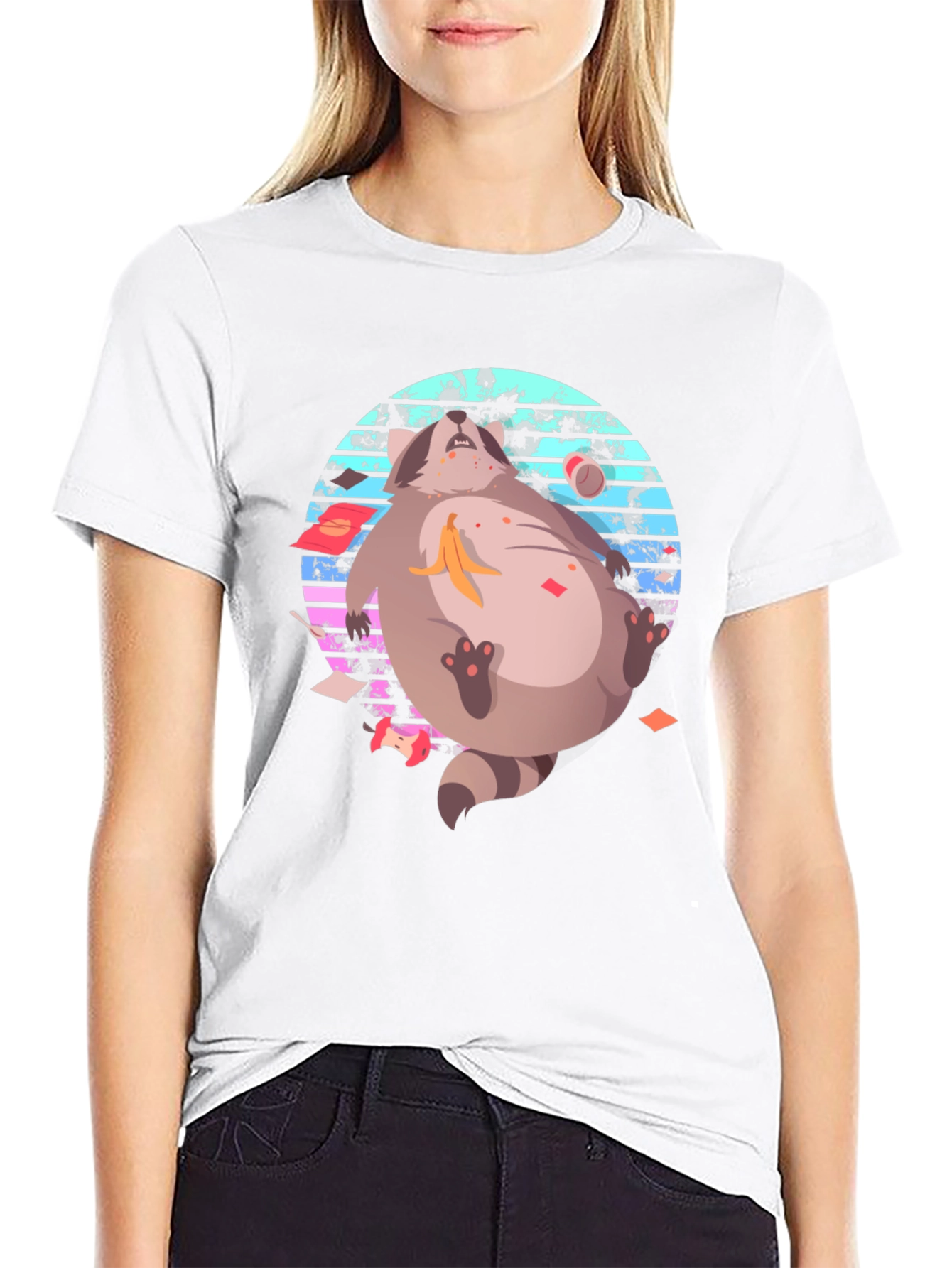 Retro Raccoon T-Shirt - Funny Graphic Tee