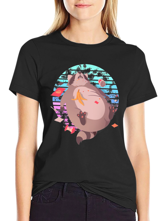 Retro Raccoon T-Shirt - Funny Graphic Tee