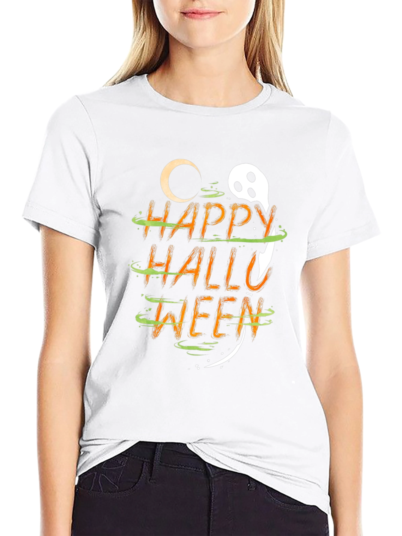 Happy Halloween Graphic T-Shirt - Spooky Season Apparel