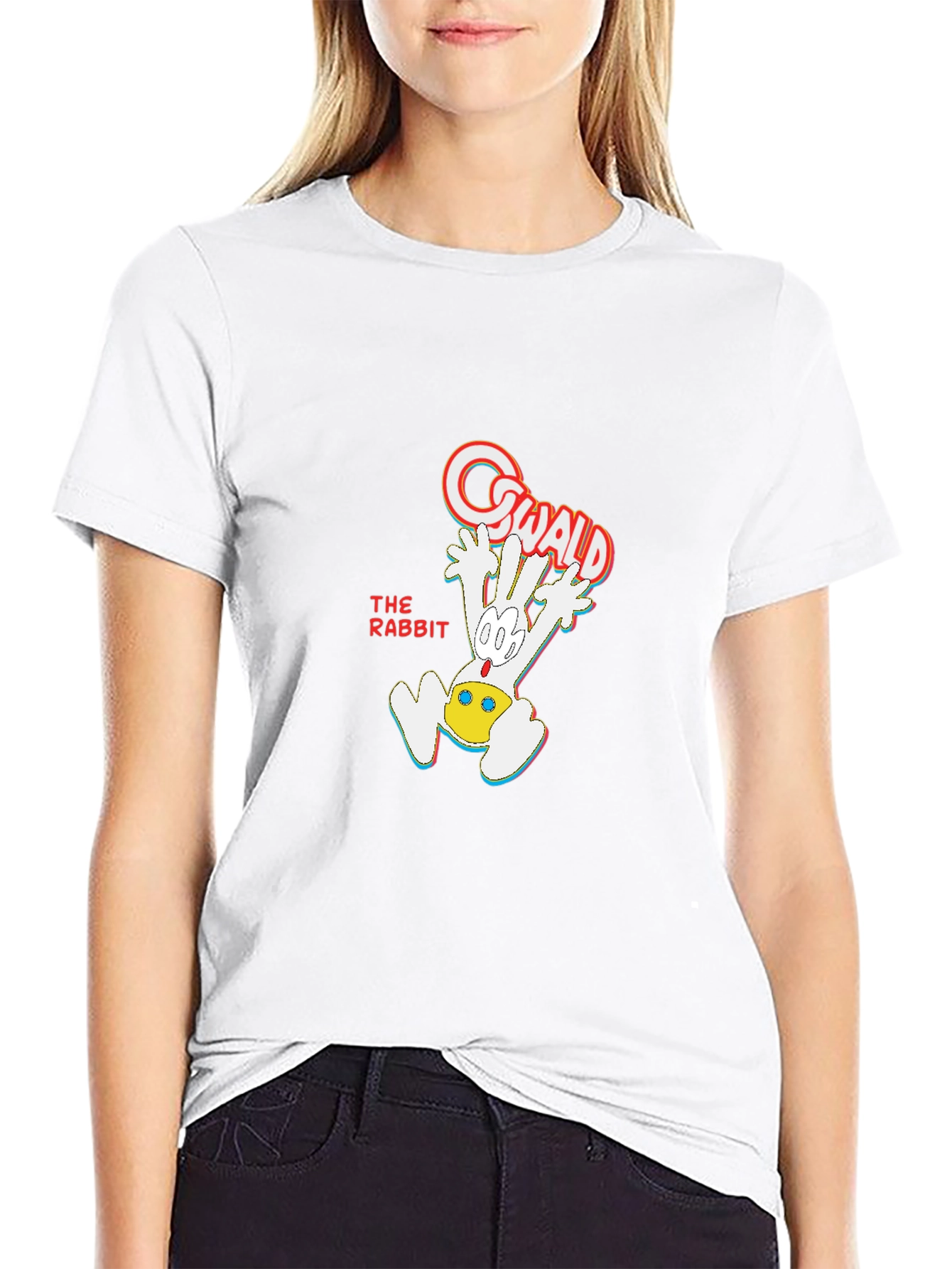 Oswald the Rabbit Black T-Shirt