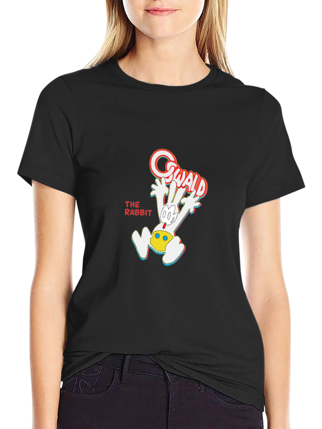 Oswald the Rabbit Black T-Shirt