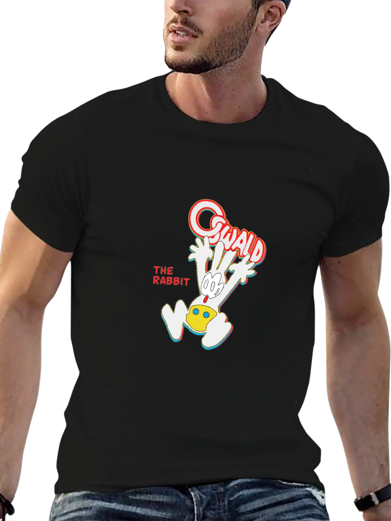 Oswald the Rabbit Black T-Shirt