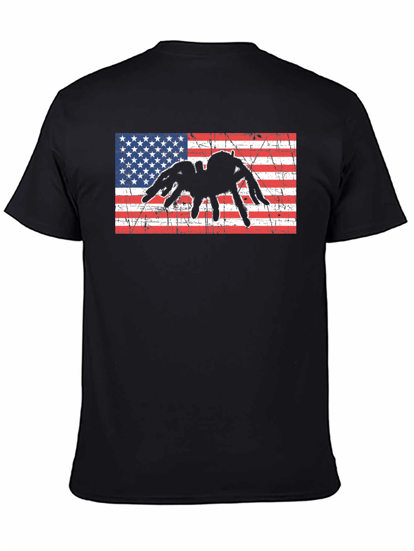 American Flag Spider Graphic T-Shirt