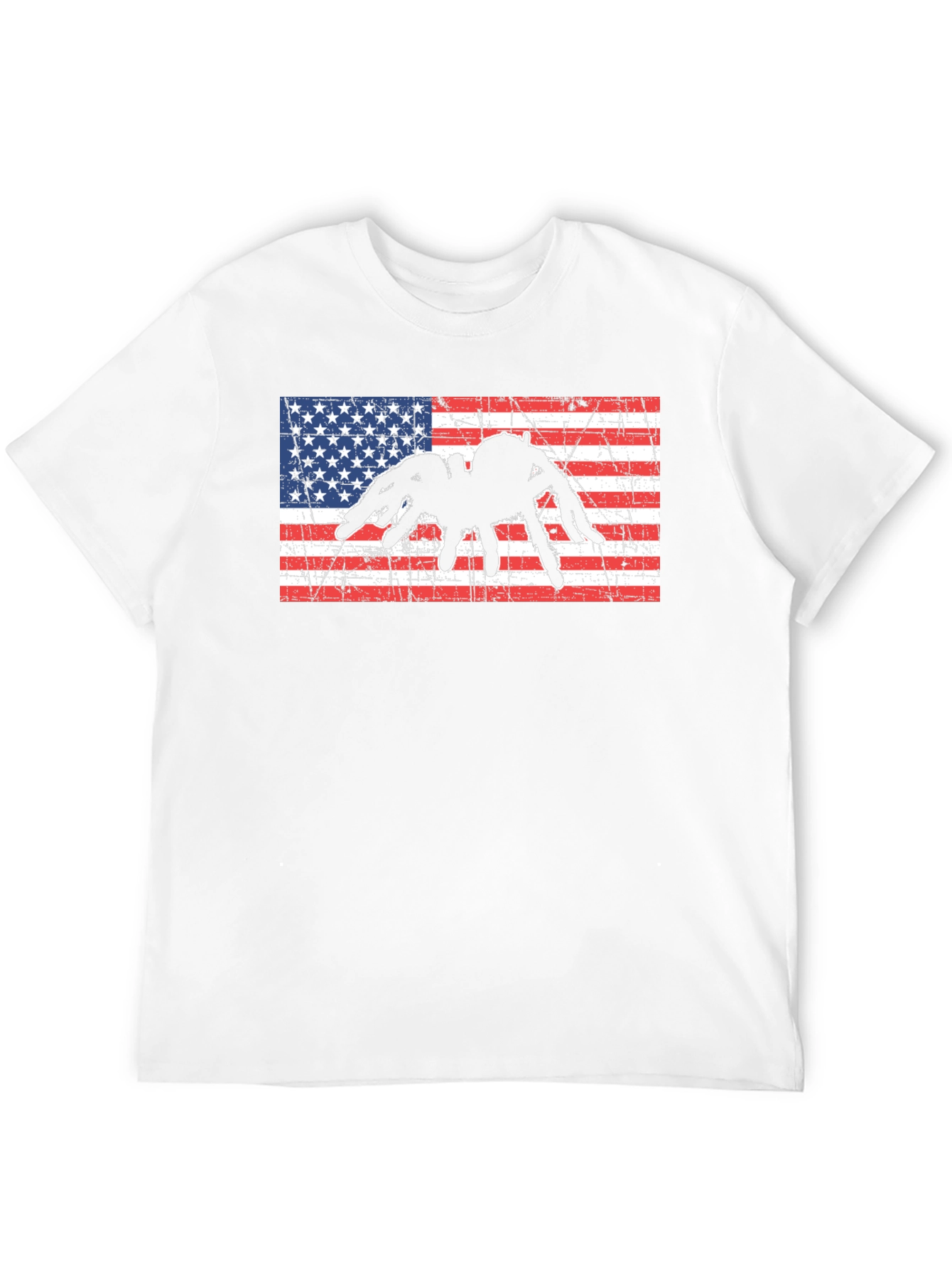 American Flag Spider Graphic T-Shirt