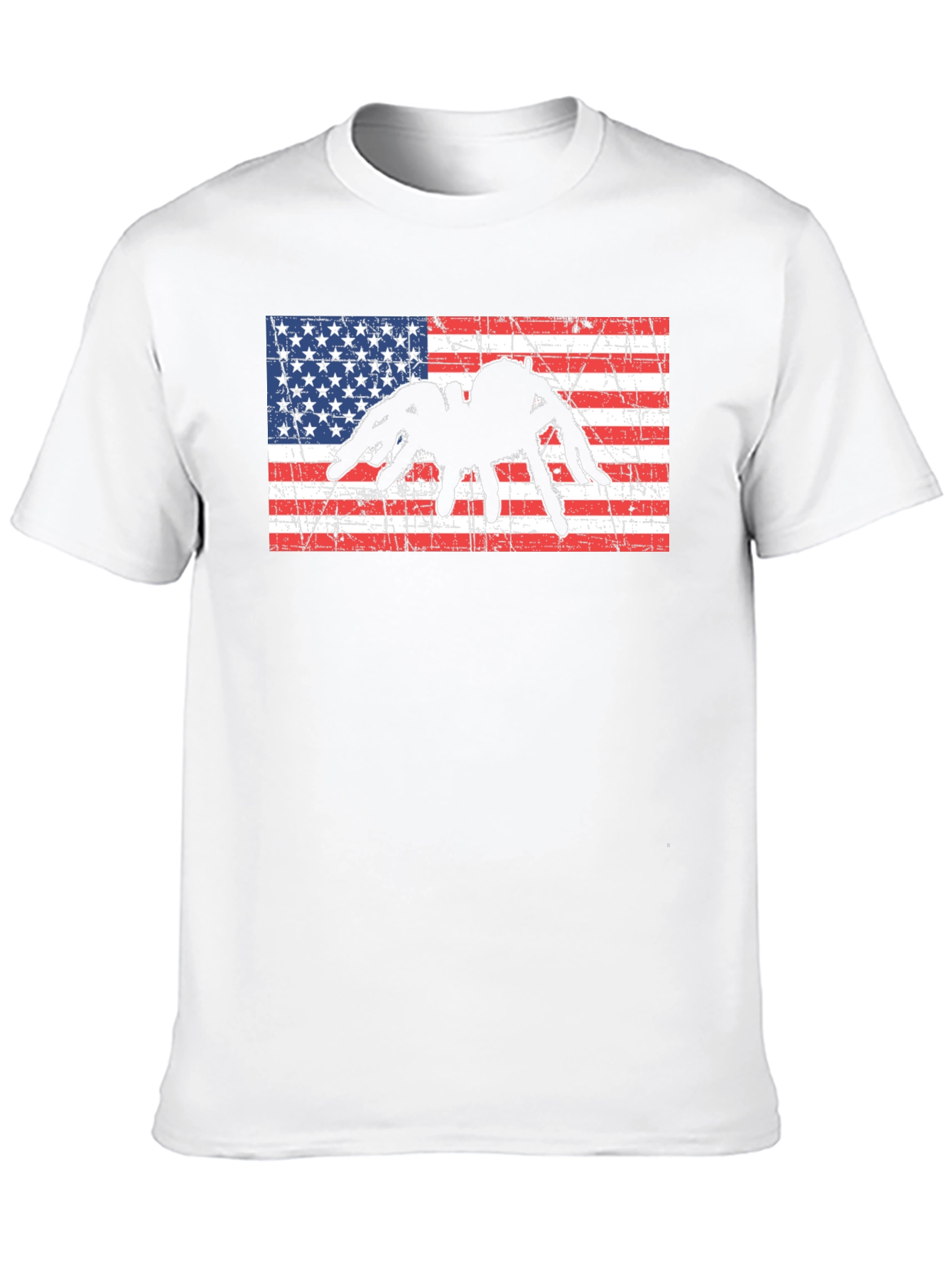 American Flag Spider Graphic T-Shirt