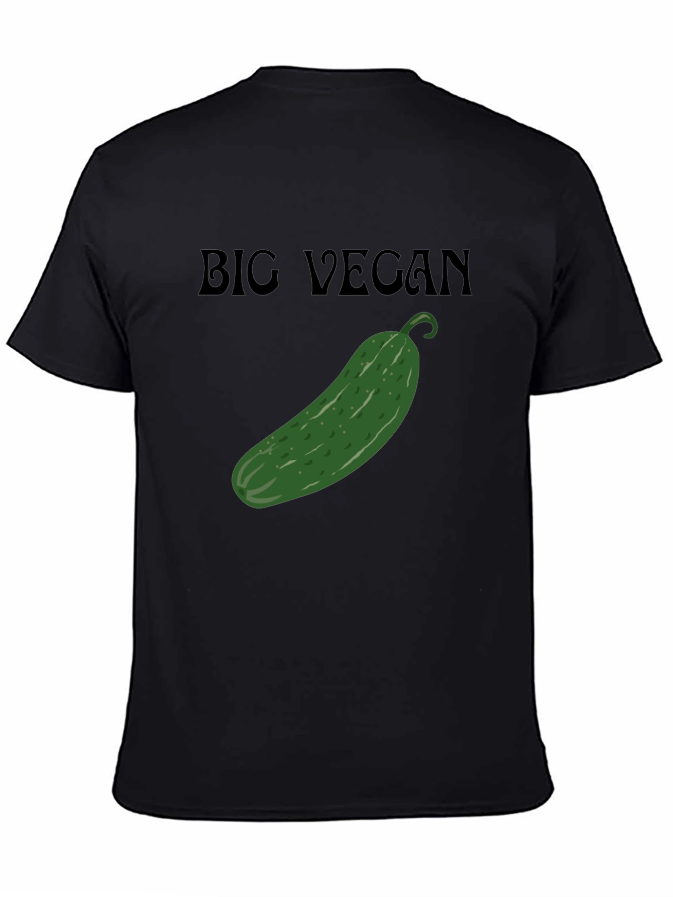 Big Vegan Cucumber Graphic T-Shirt - Unisex