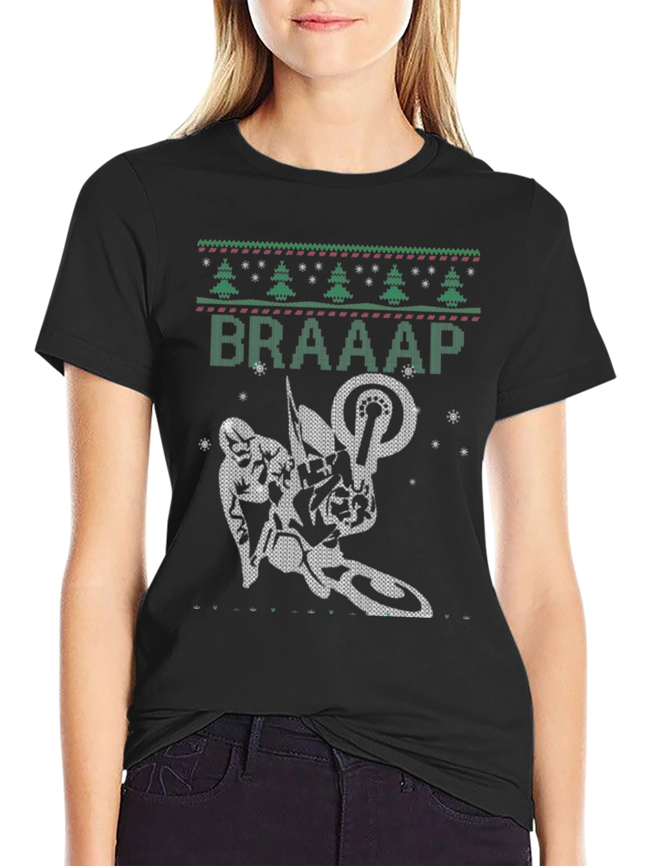 Braaap Motocross Christmas Sweater T-Shirt