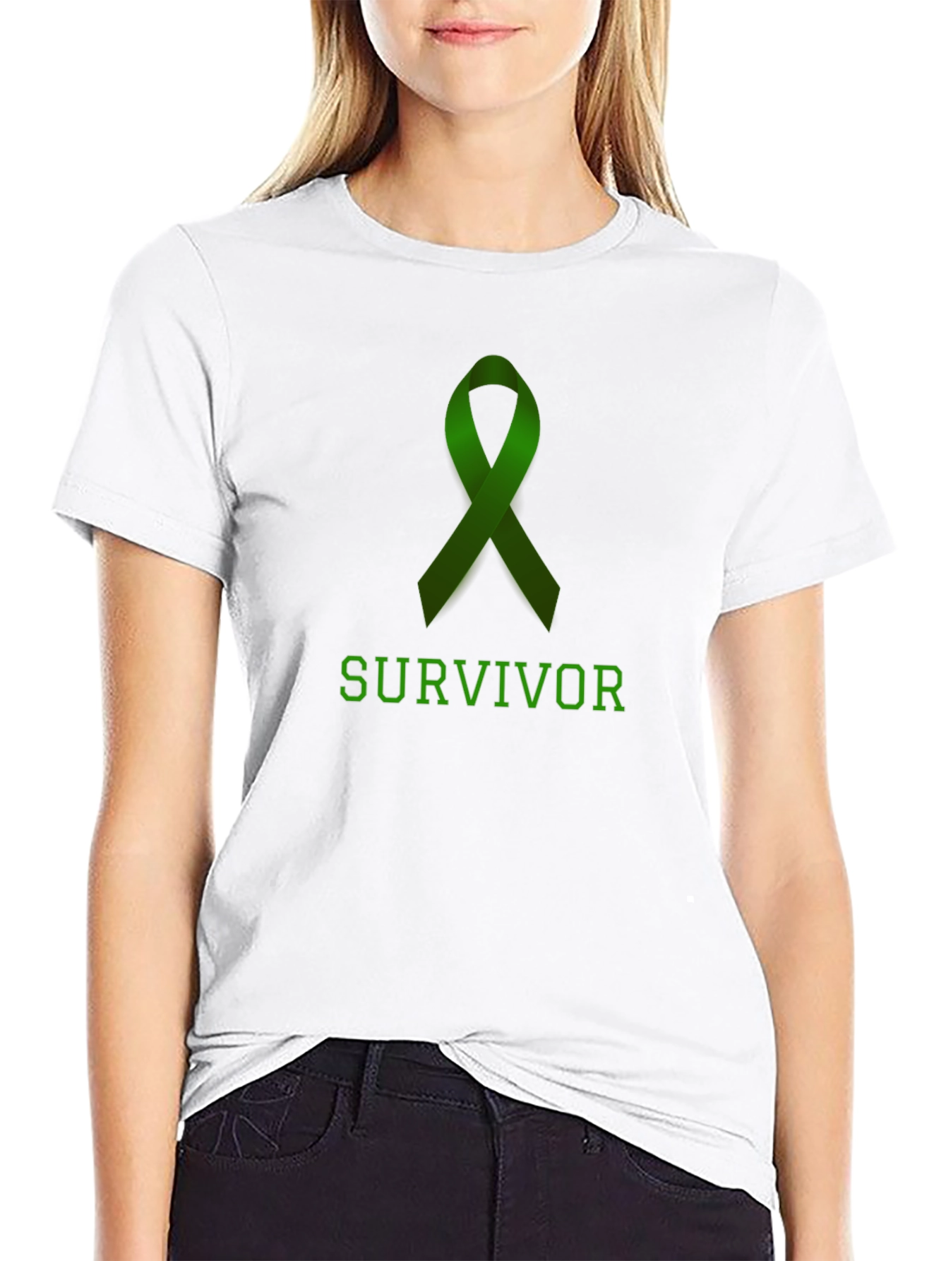 Survivor Ribbon Graphic Tee - Black