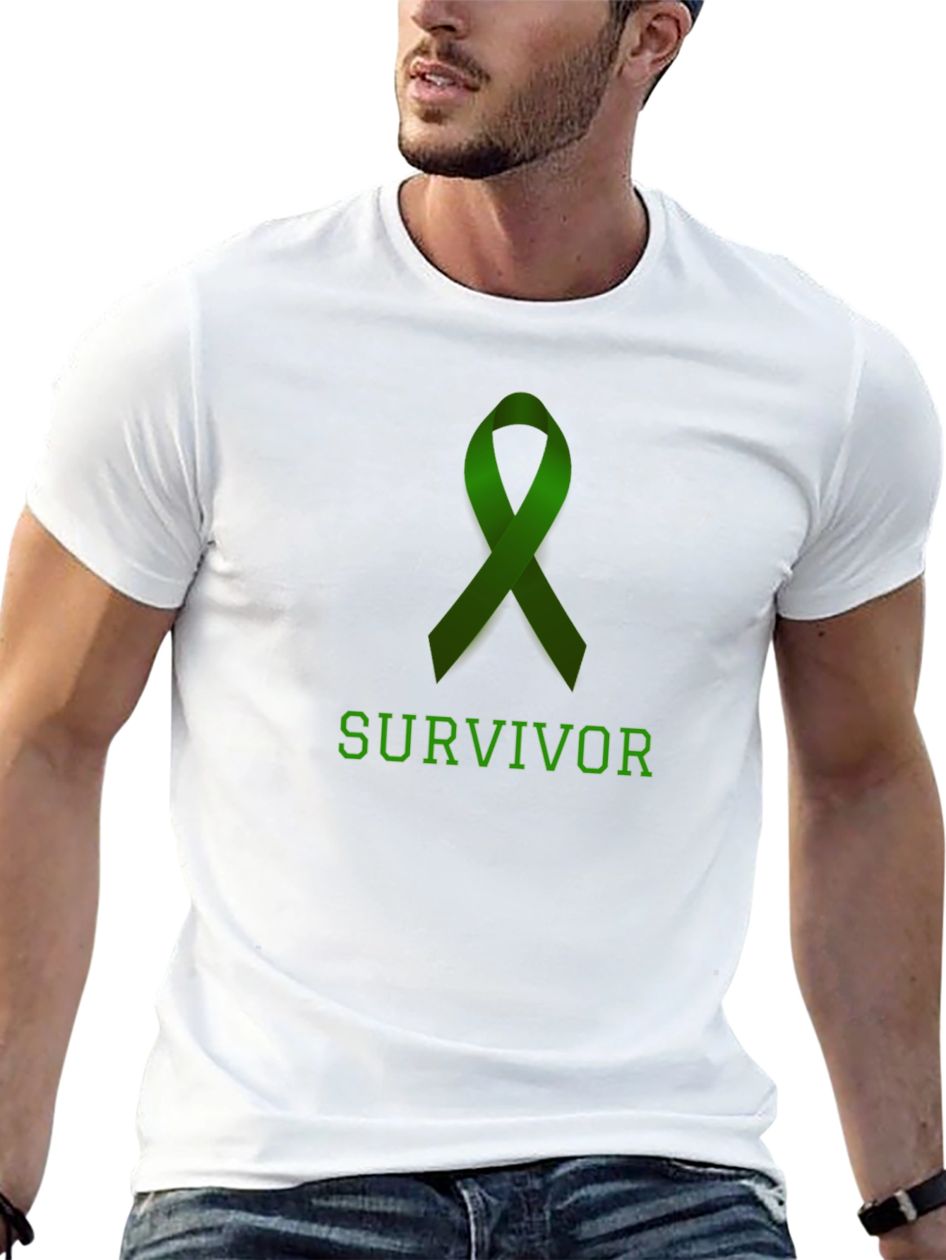 Survivor Ribbon Graphic Tee - Black