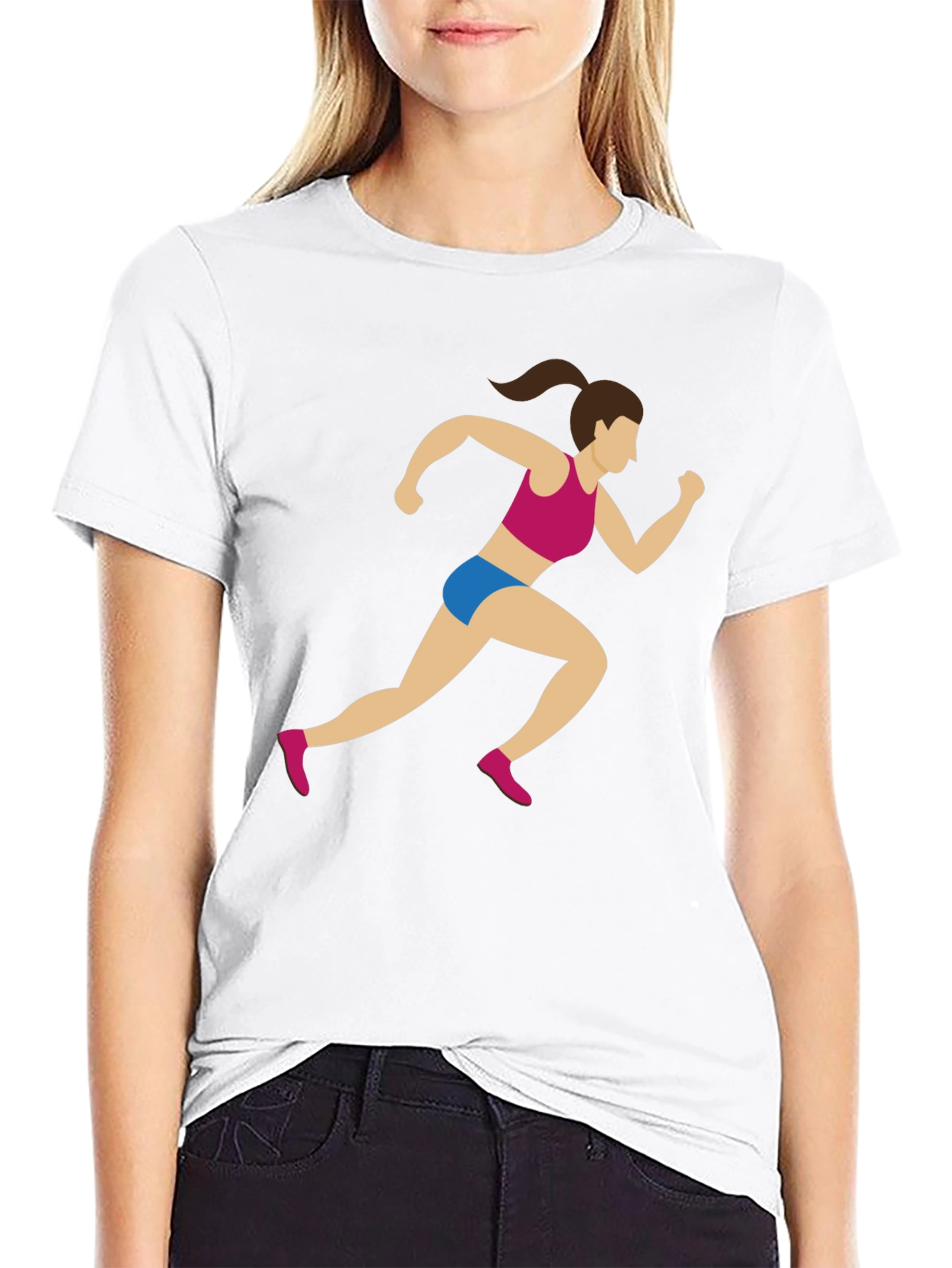 Runner Graphic Tee - Black Cotton Blend