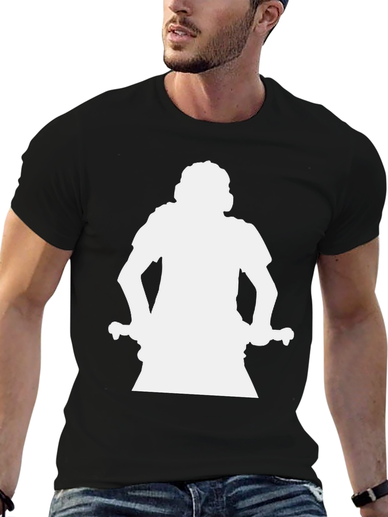 Silhouette Graphic Tee - Modern Black T-Shirt