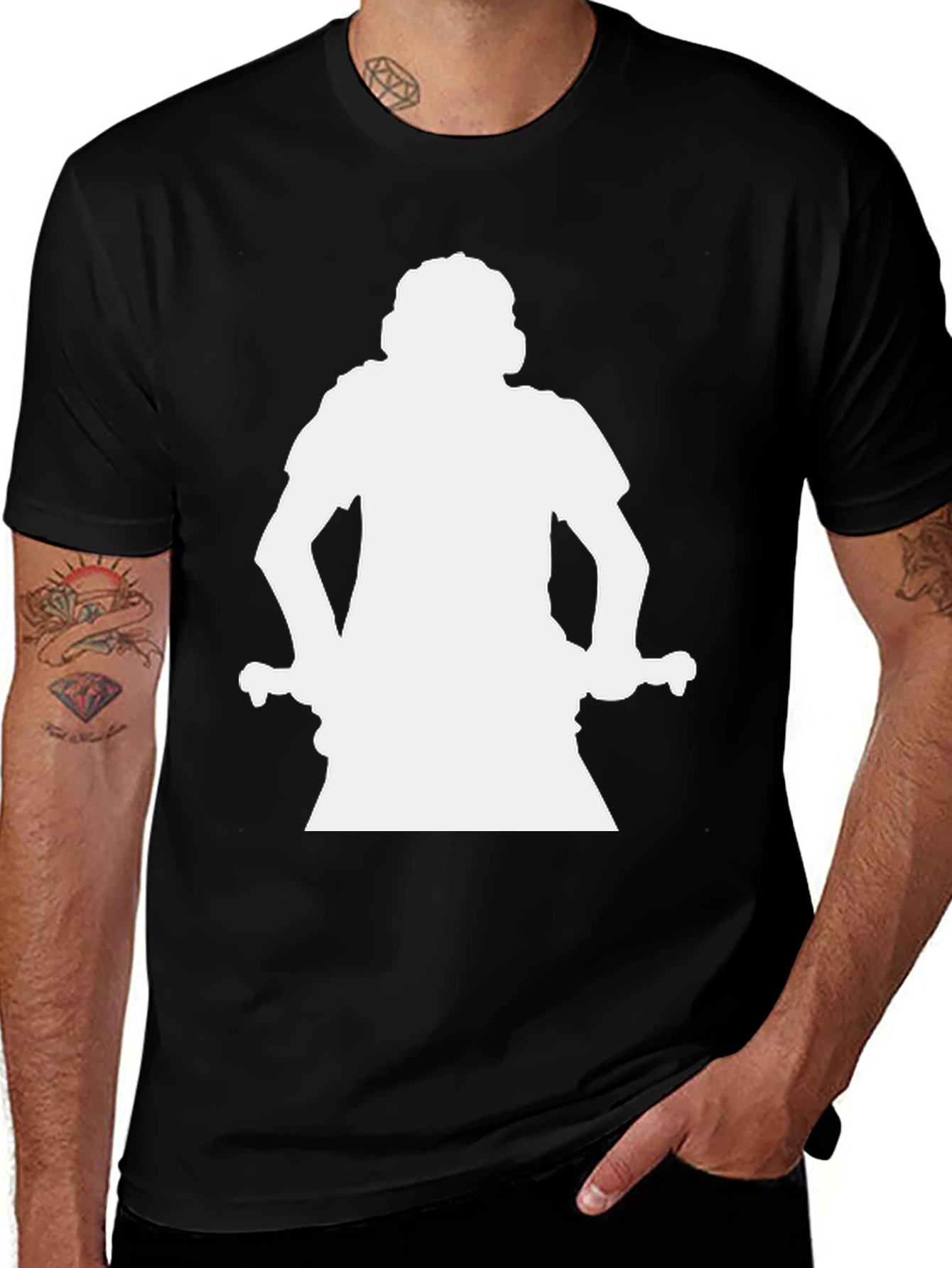 Silhouette Graphic Tee - Modern Black T-Shirt
