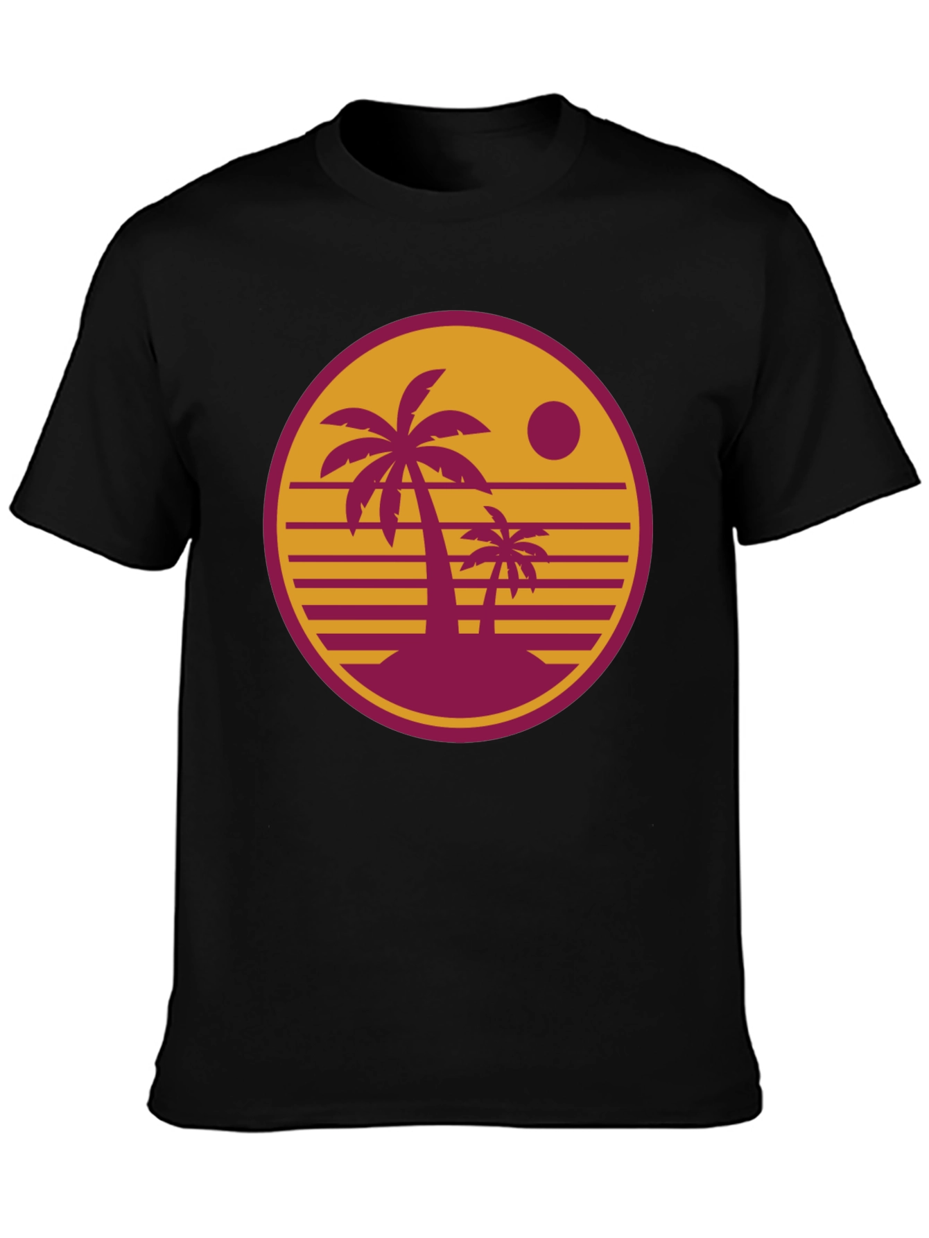 Retro Palm Sunset Graphic T-Shirt