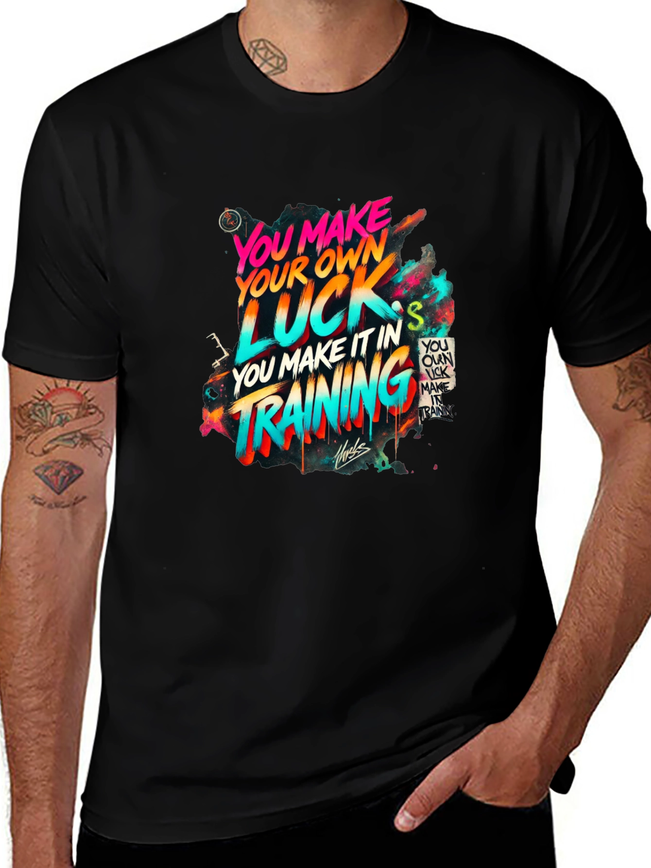 Make Your Own Luck Training T-Shirt - Black
