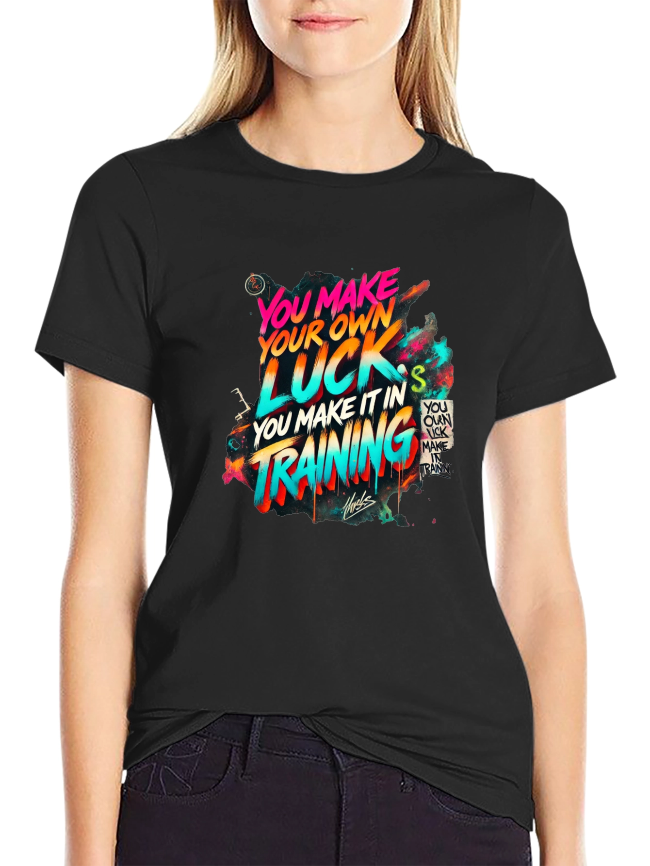Make Your Own Luck Training T-Shirt - Black