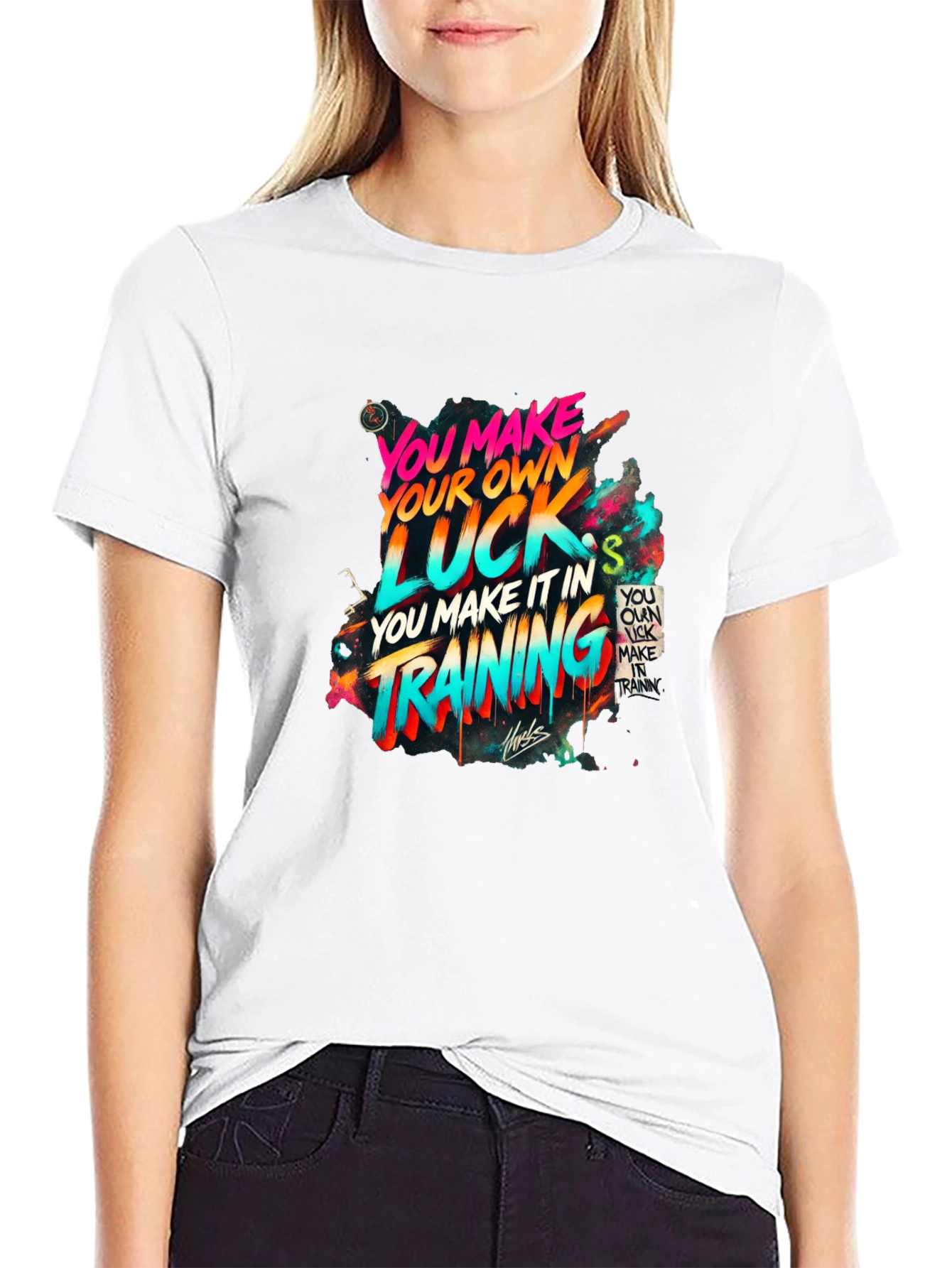 Make Your Own Luck Training T-Shirt - Black