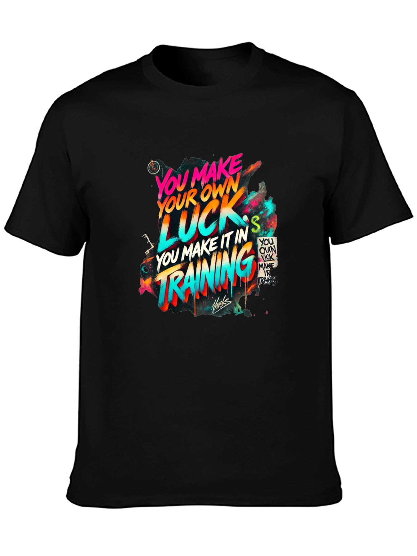 Make Your Own Luck Training T-Shirt - Black