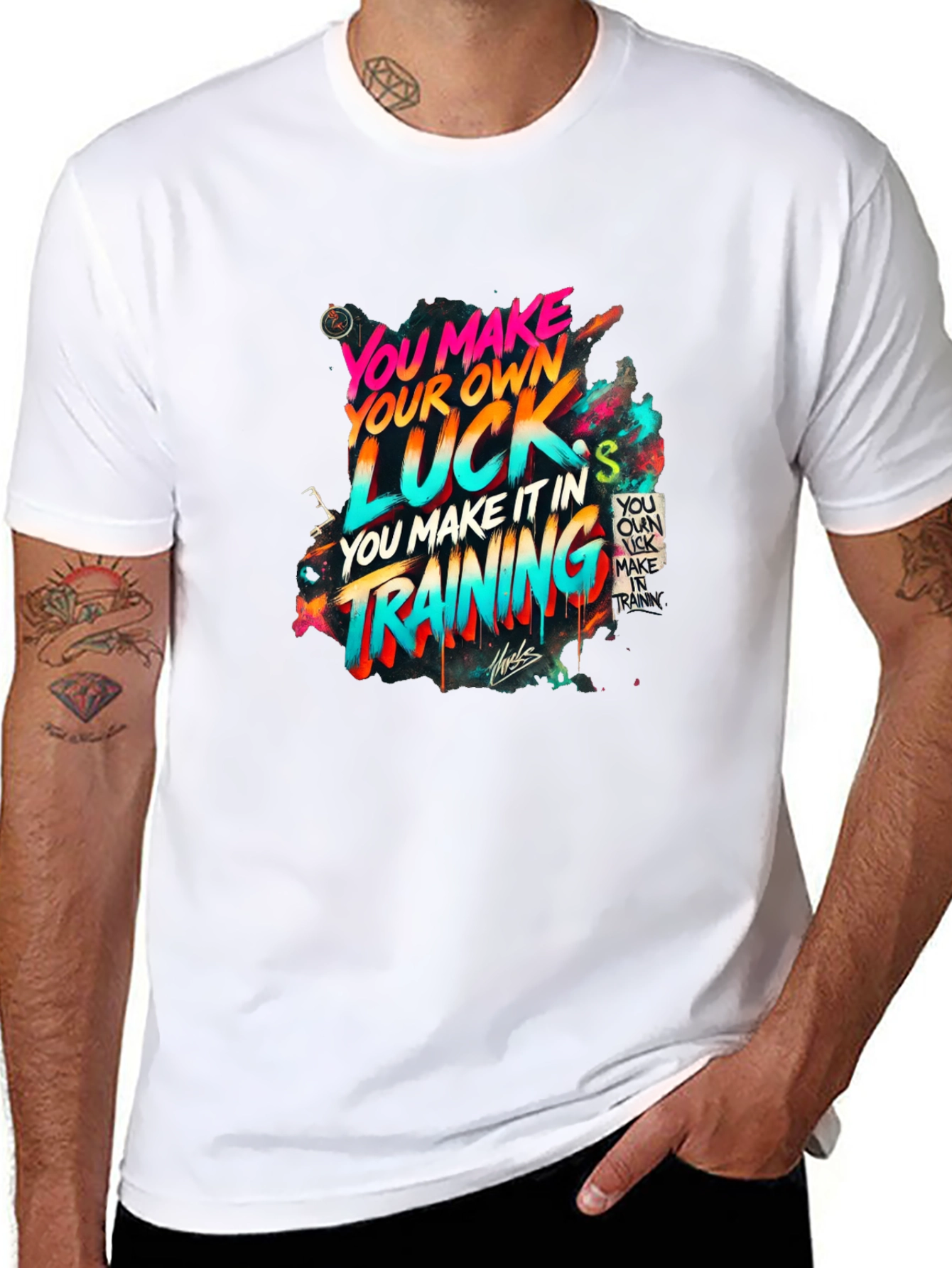 Make Your Own Luck Training T-Shirt - Black