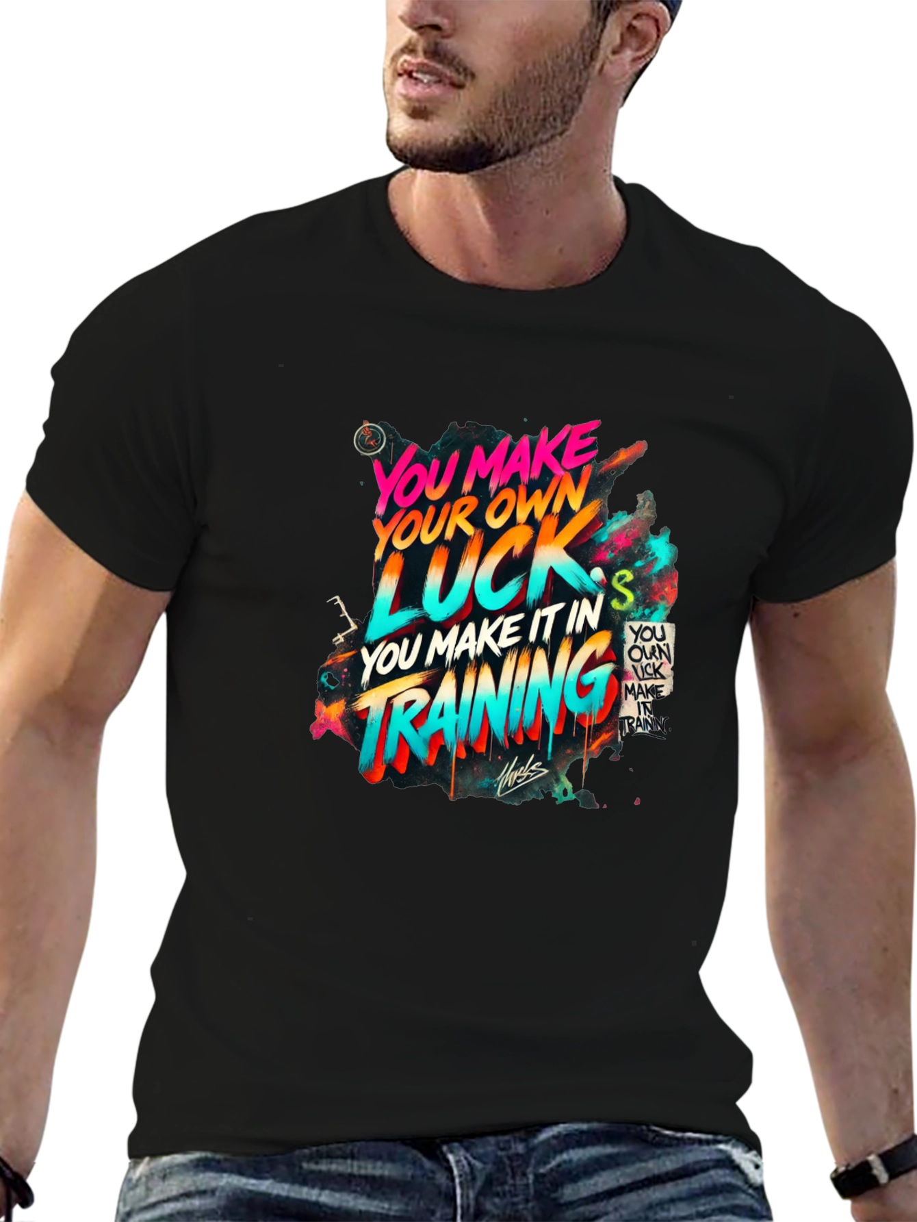 Make Your Own Luck Training T-Shirt - Black