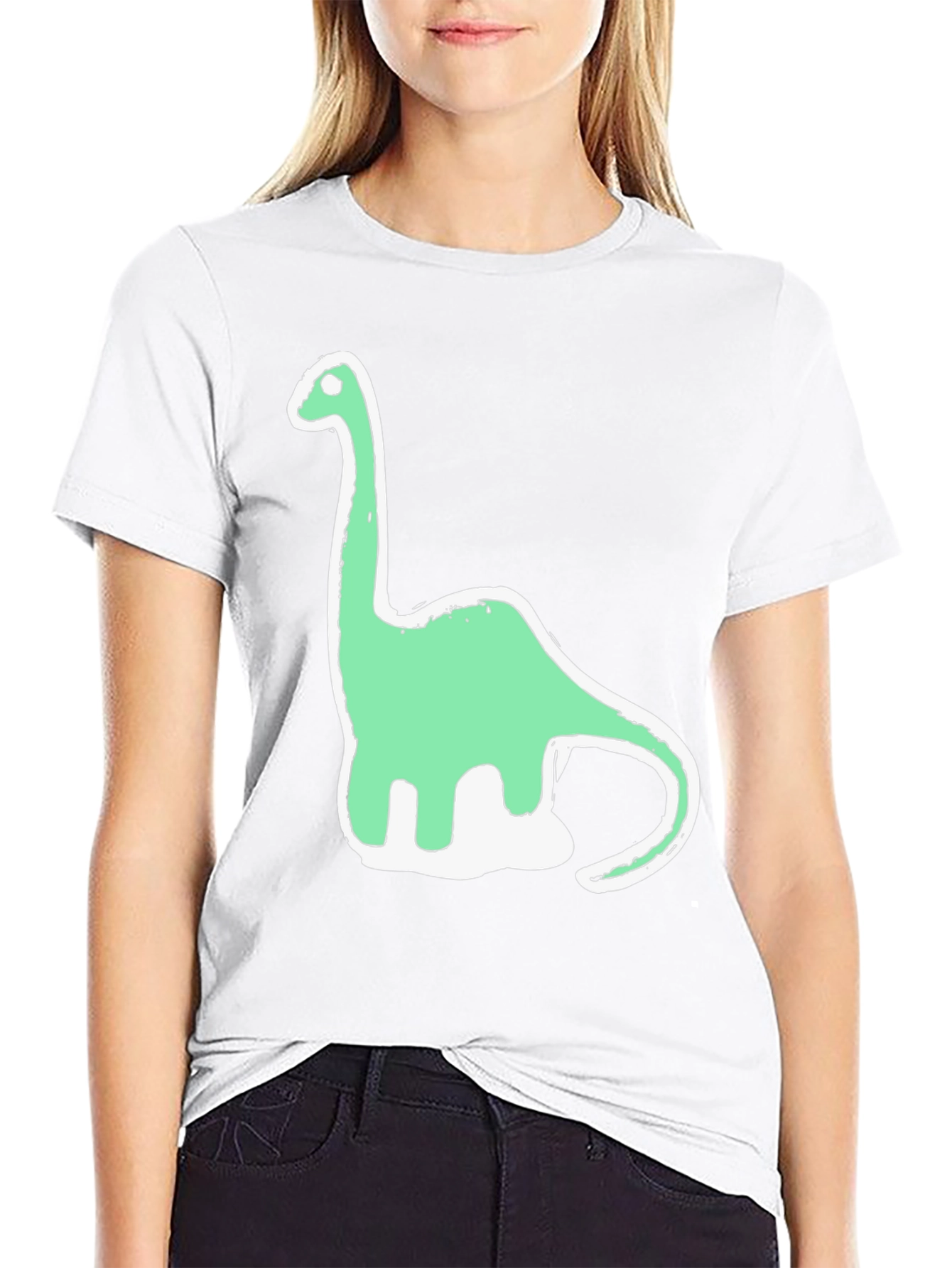 Dino Tee: Funky Brontosaurus Graphic T-Shirt