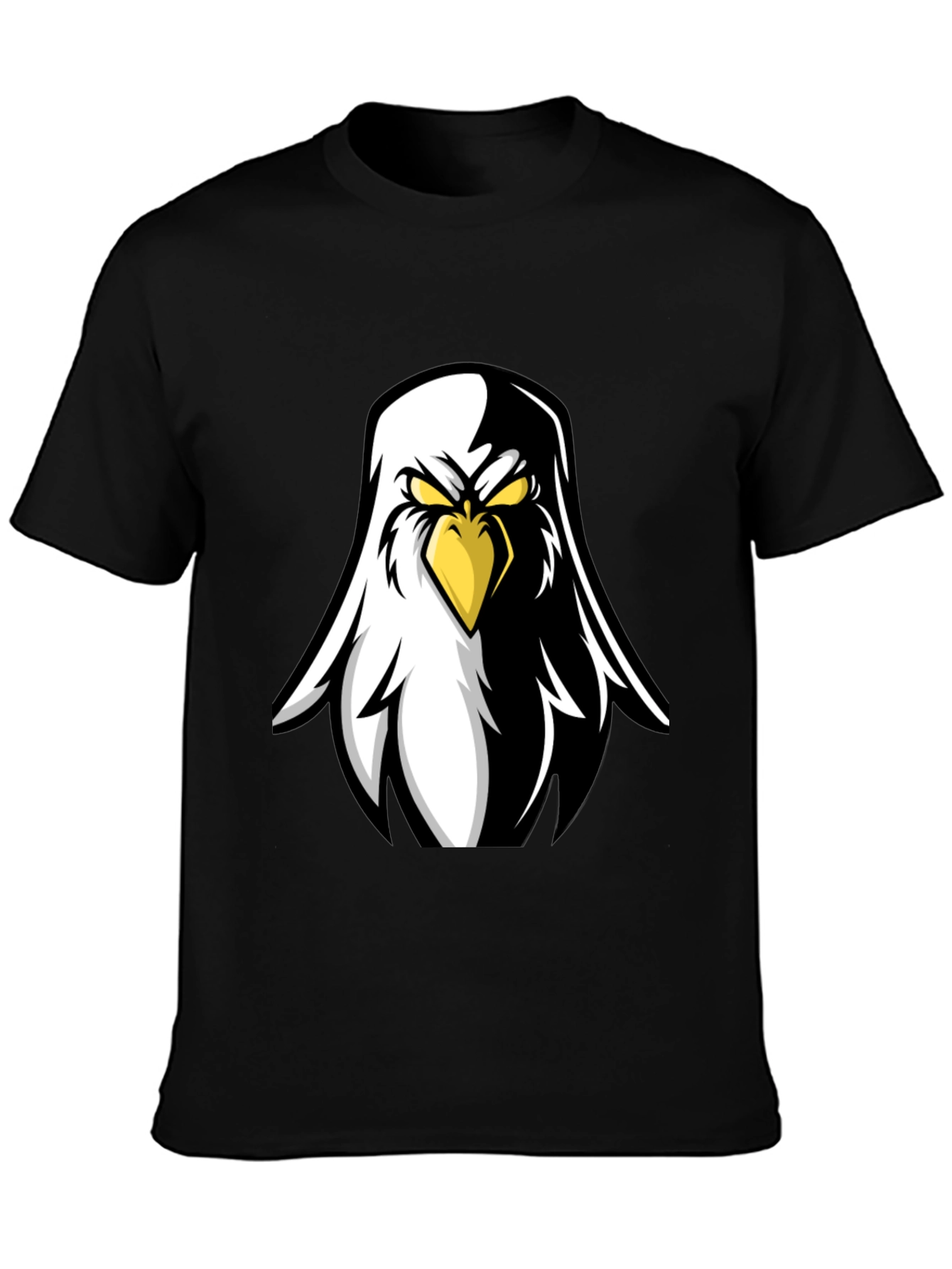 Eagle Graphic Black T-Shirt - Fierce Bird Design