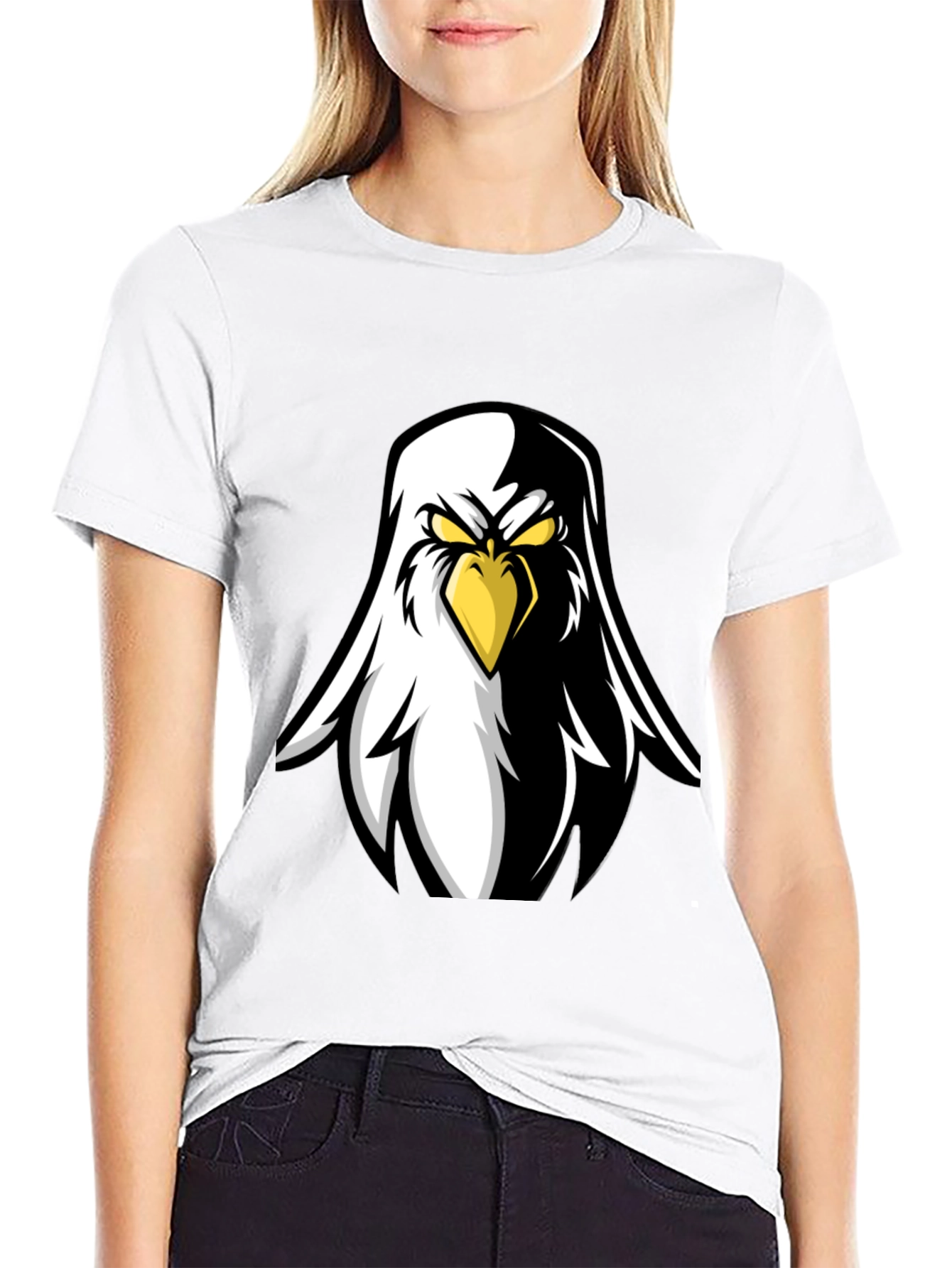 Eagle Graphic Black T-Shirt - Fierce Bird Design