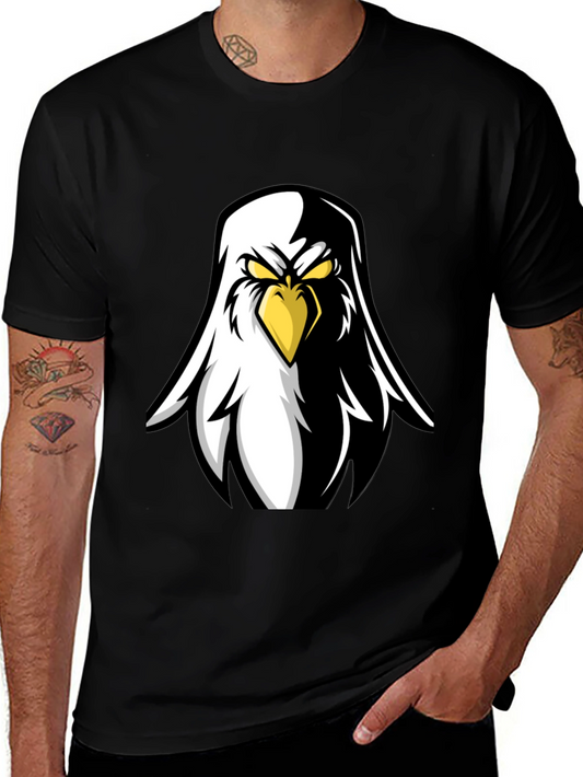 Eagle Graphic Black T-Shirt - Fierce Bird Design