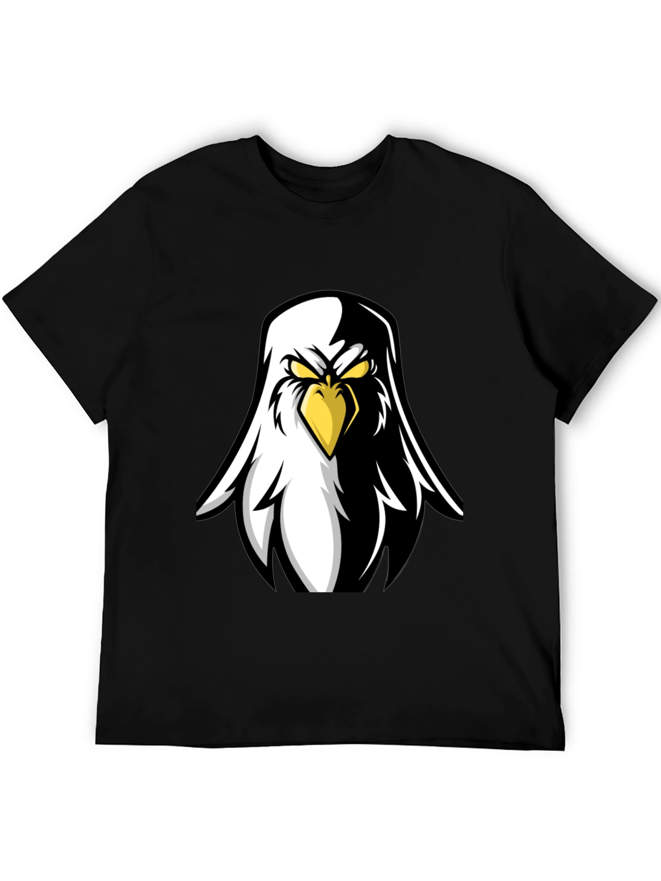 Eagle Graphic Black T-Shirt - Fierce Bird Design