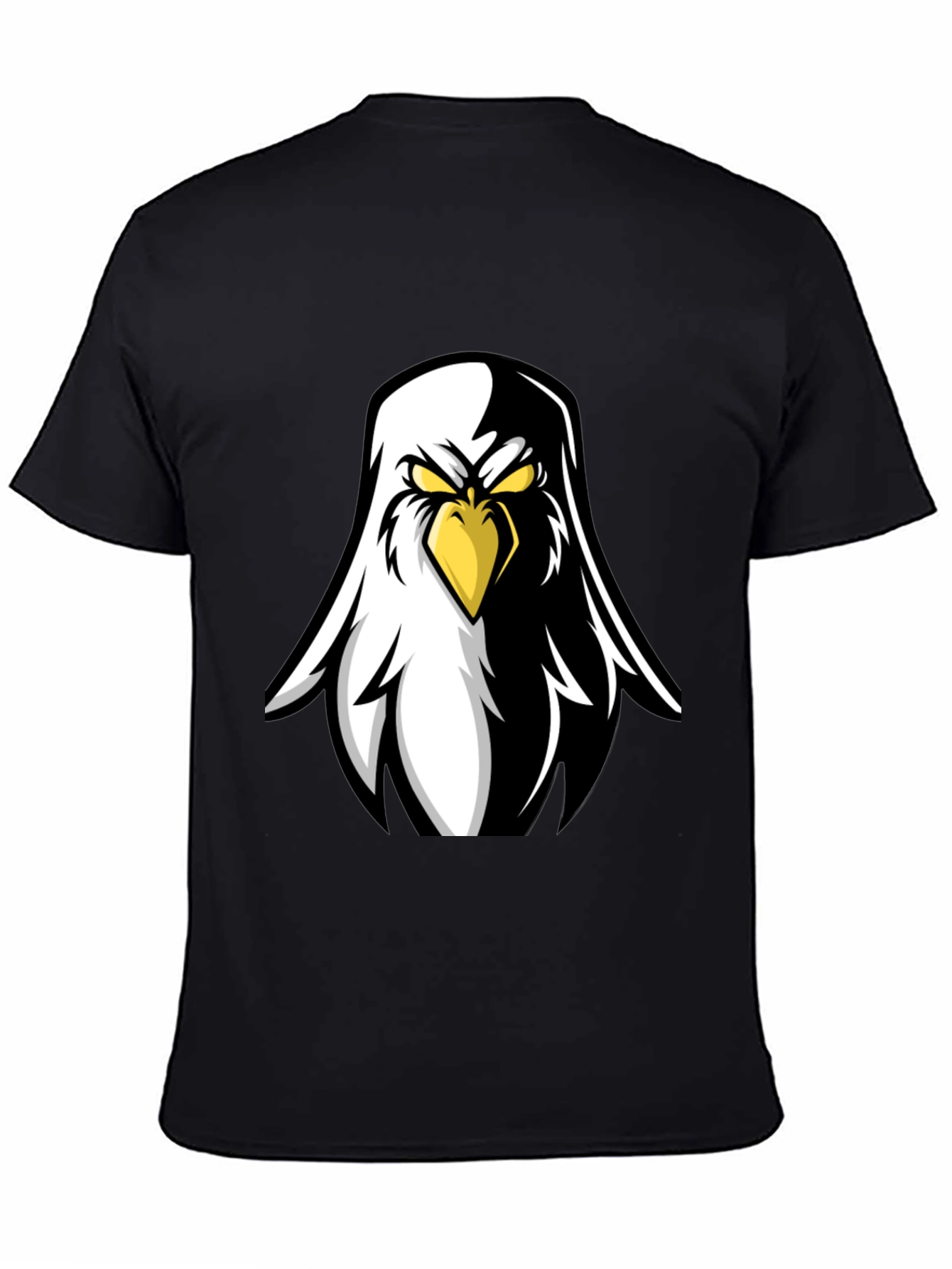 Eagle Graphic Black T-Shirt - Fierce Bird Design