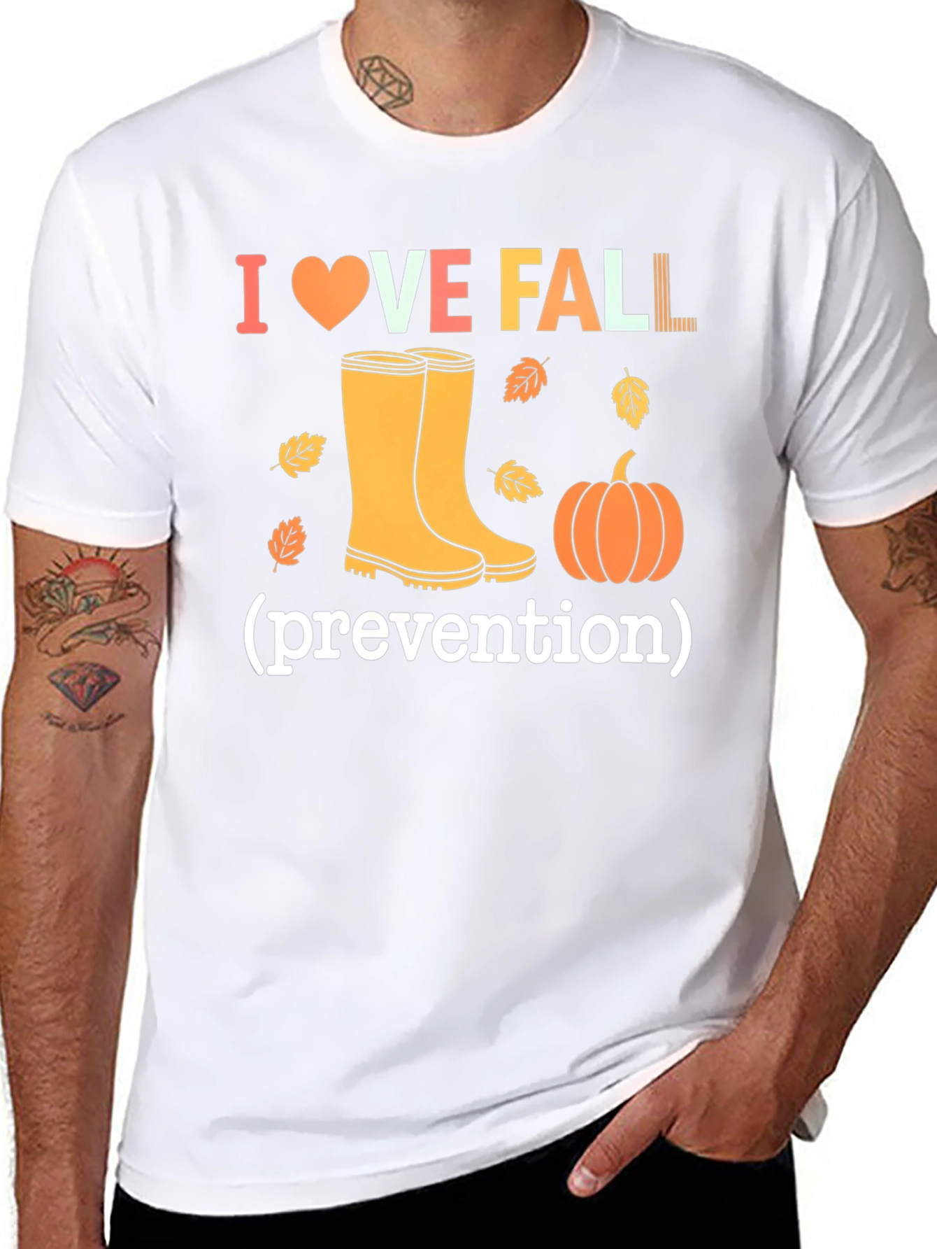 I Love Fall Prevention T-Shirt - Autumn Design
