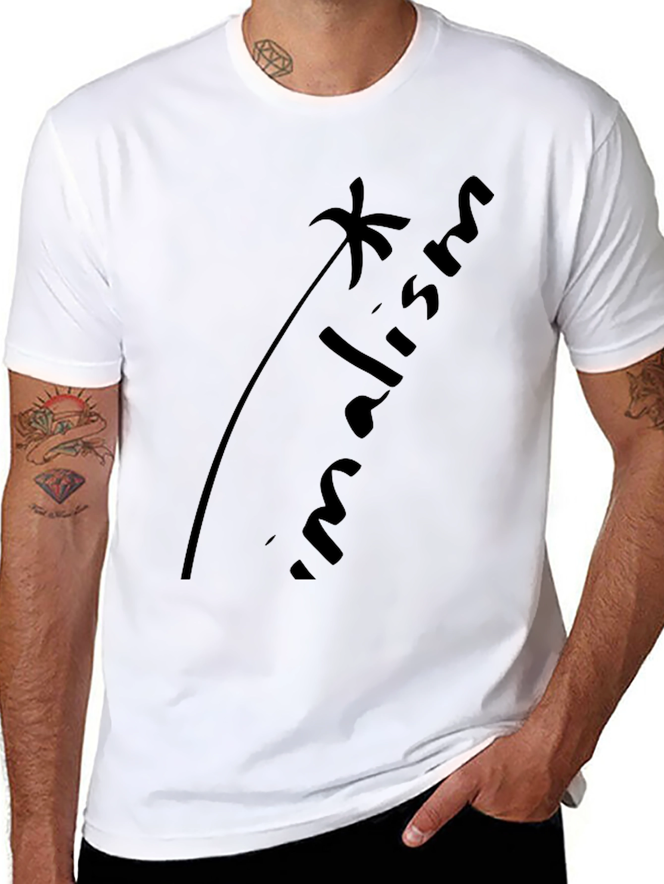 Minimalism Black Graphic Tee