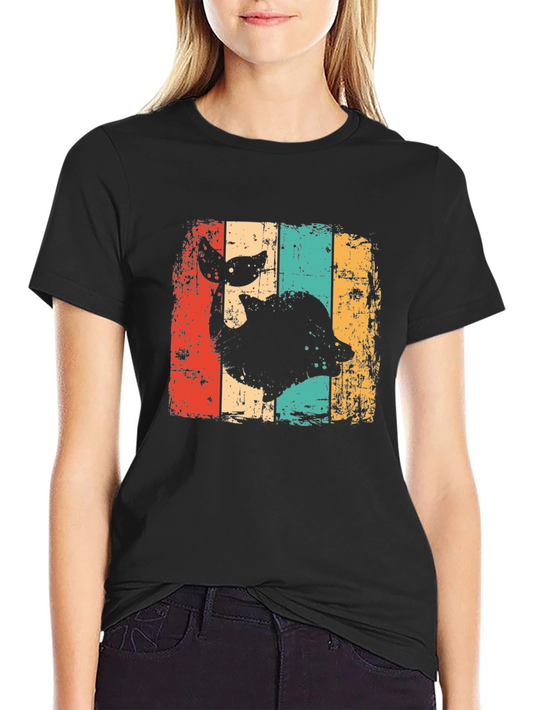 Retro Whale Graphic T-Shirt - Distressed Design