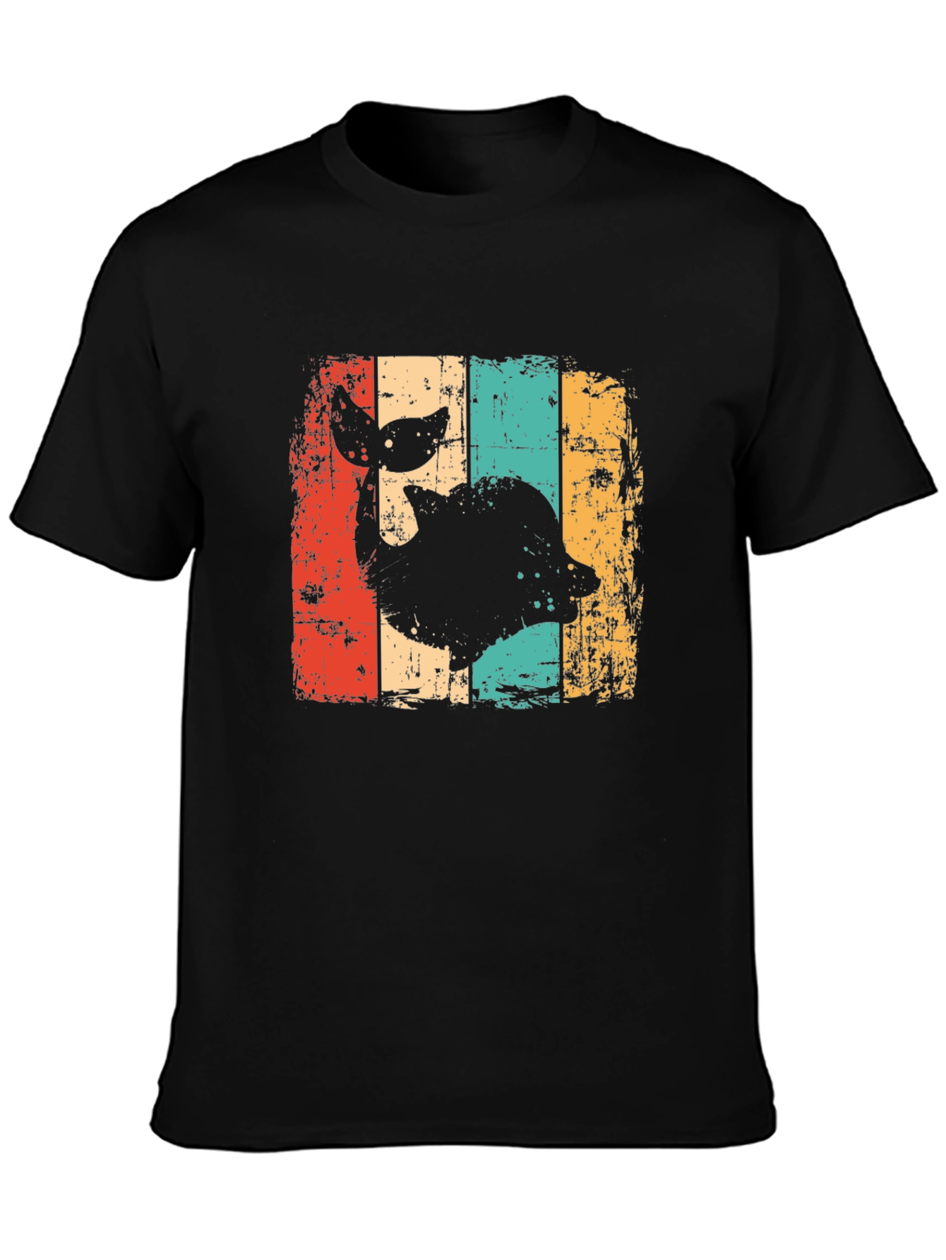 Retro Whale Graphic T-Shirt - Distressed Design