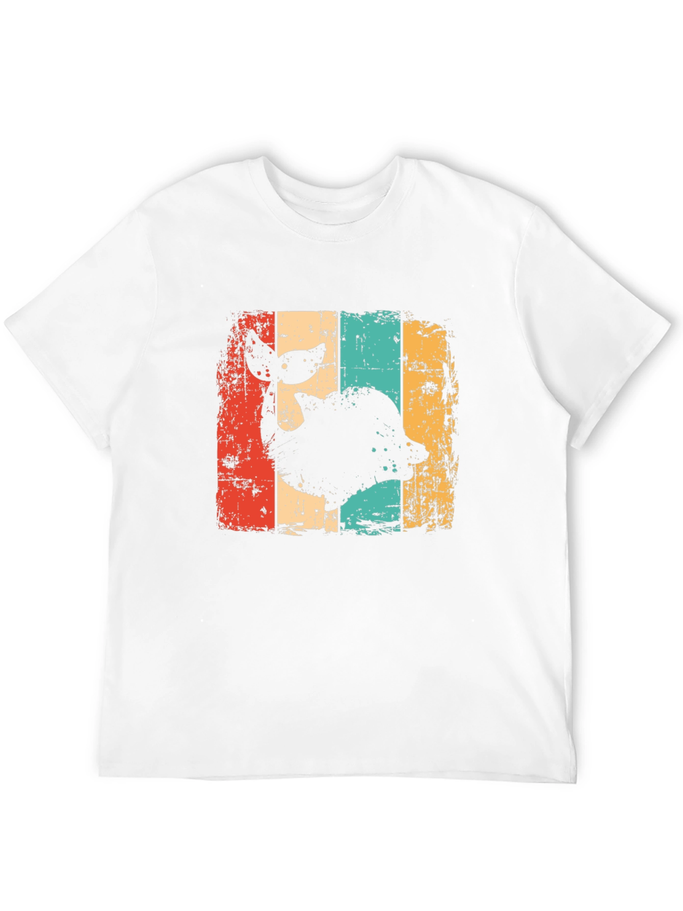 Retro Whale Graphic T-Shirt - Distressed Design