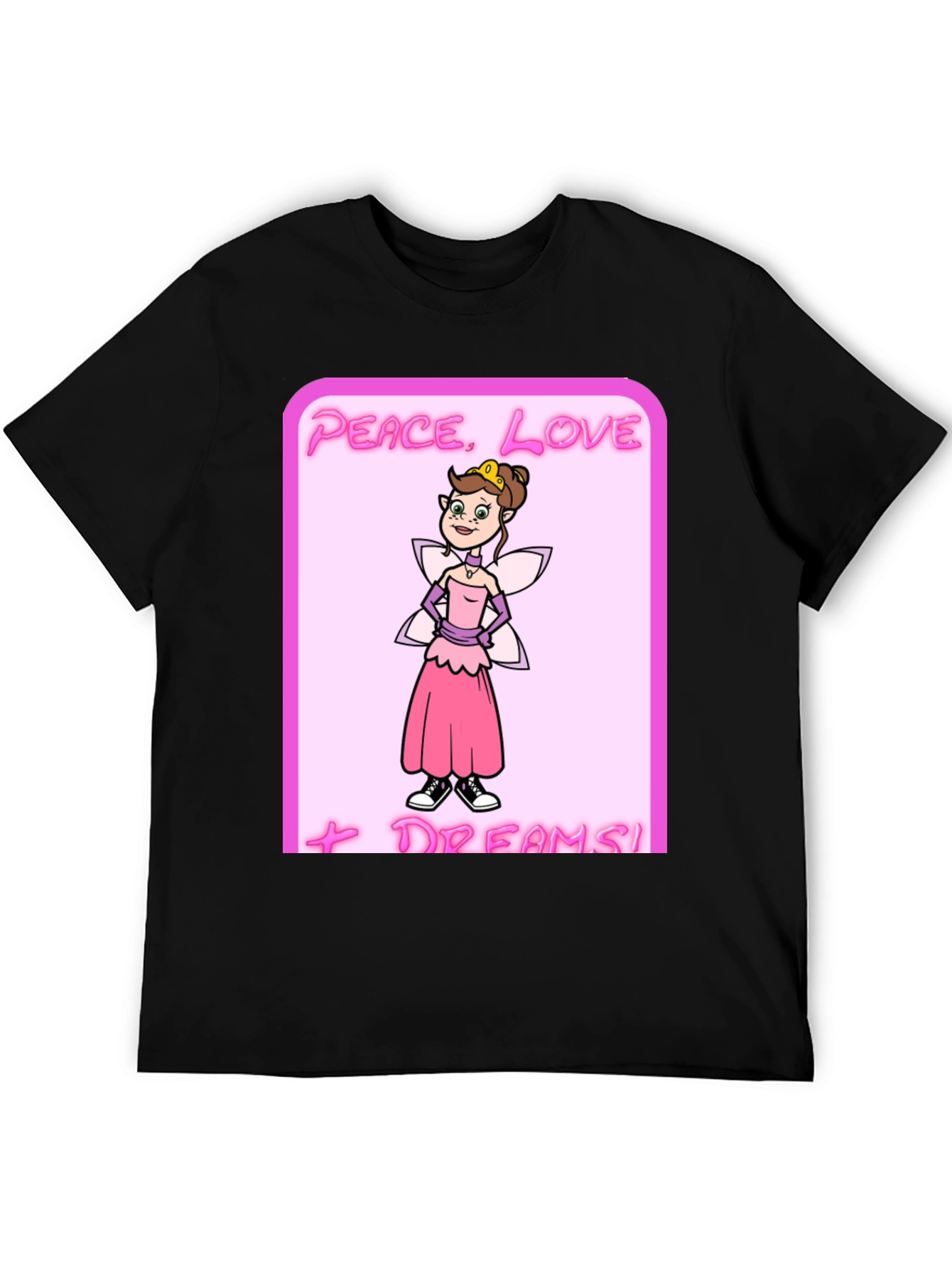 Peace Love Dreams Cartoon Fairy T-Shirt