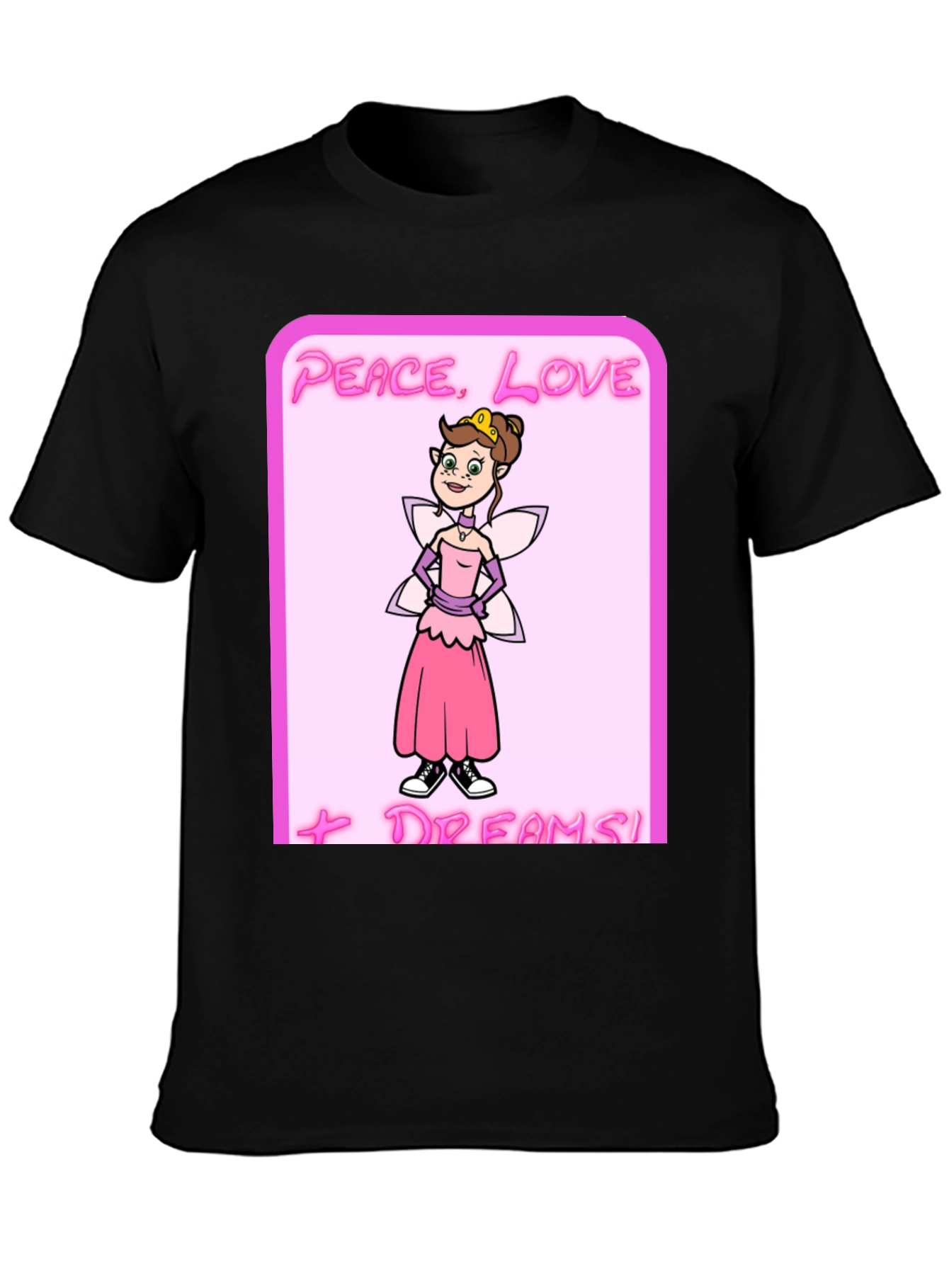 Peace Love Dreams Cartoon Fairy T-Shirt