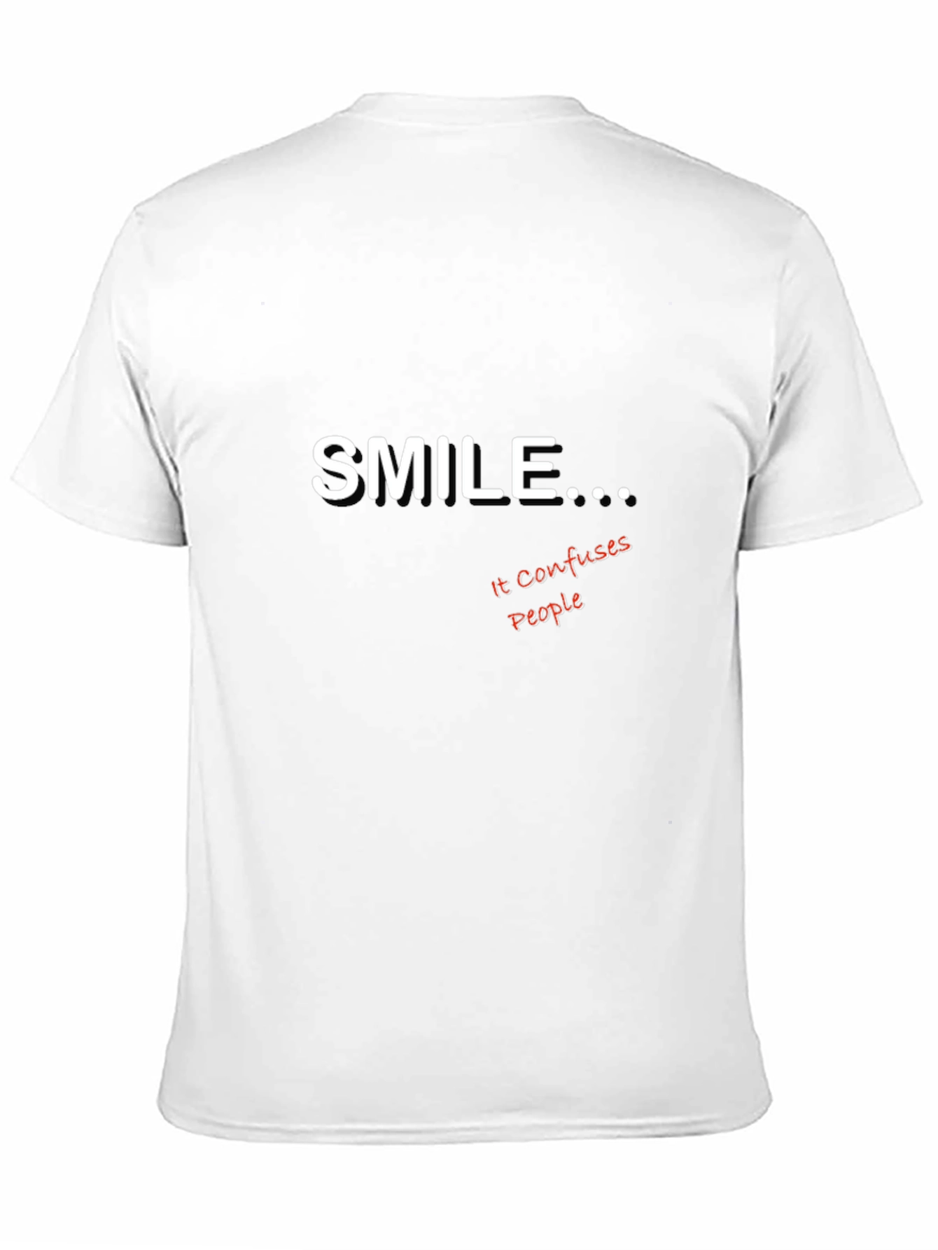 Smile Confuses People Graphic Tee - Black
